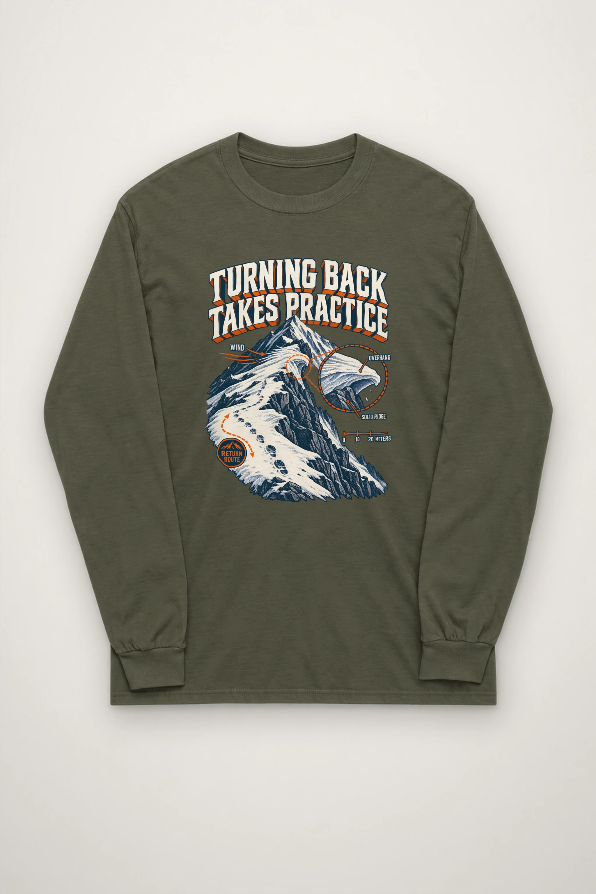 "Turning Back Takes Practice" Unisex Longsleeve T-shirt