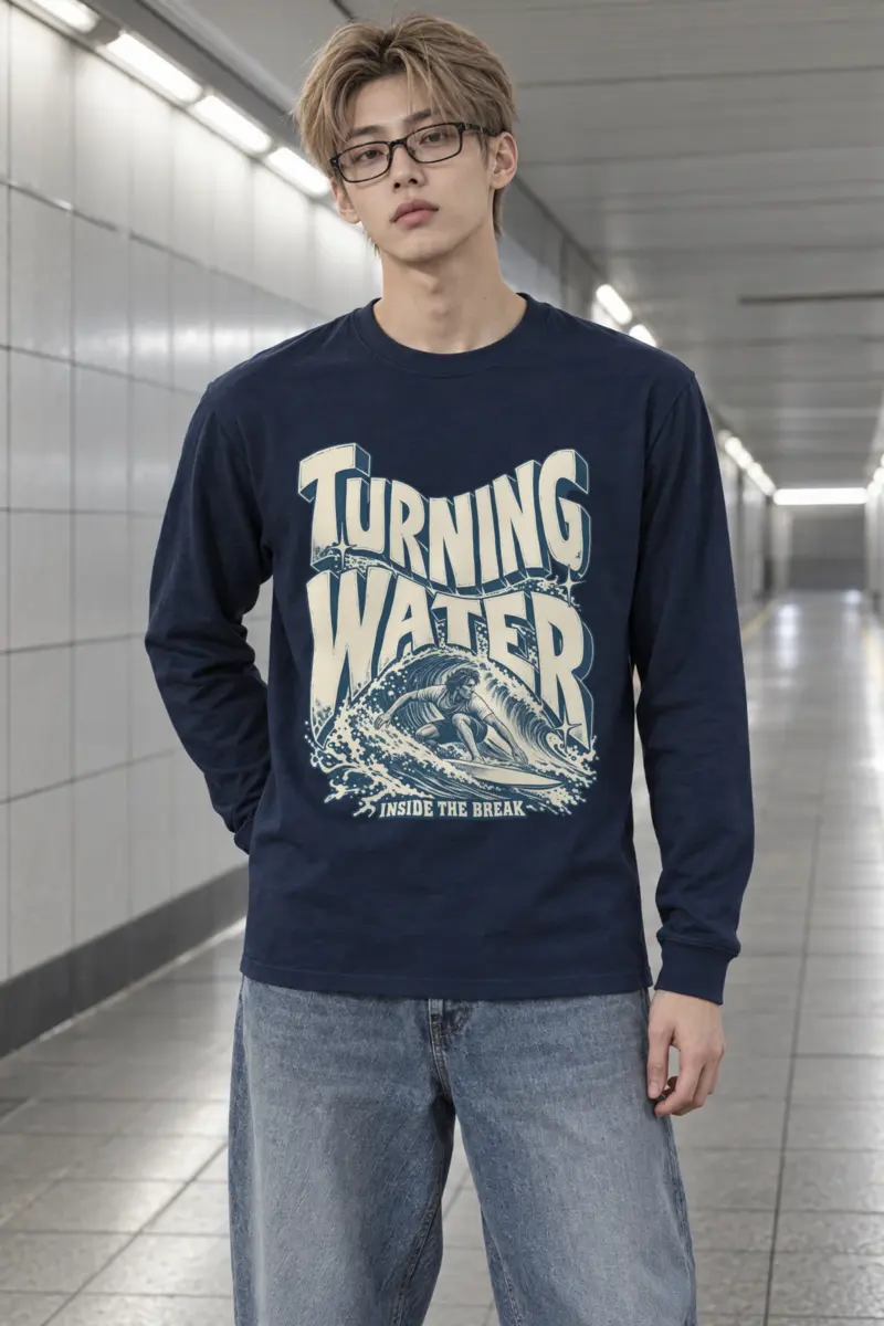 "Turning Water Inside The Break" Unisex Longsleeve T-shirt