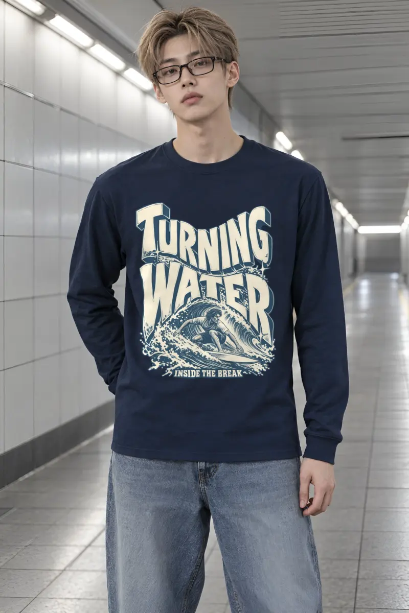 "Turning Water Inside The Break" Unisex Longsleeve T-shirt