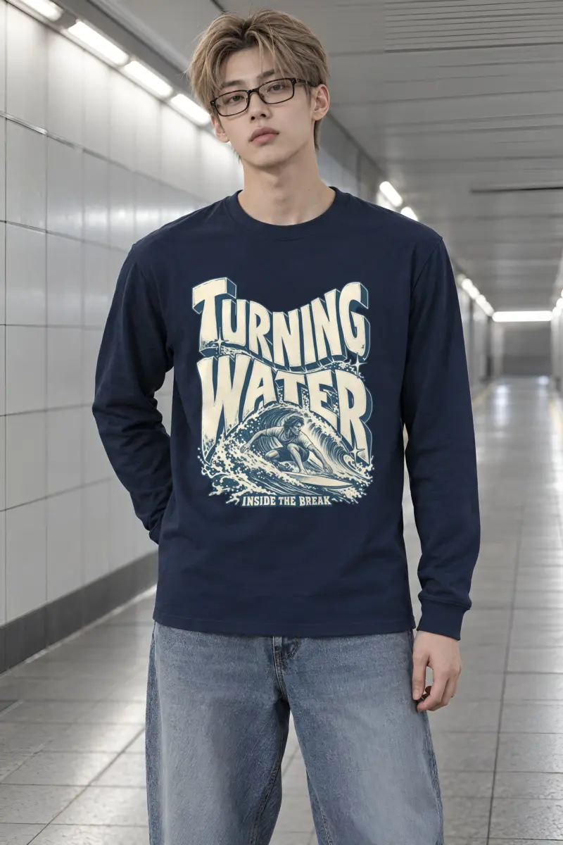 "Turning Water Inside The Break" Unisex Longsleeve T-shirt