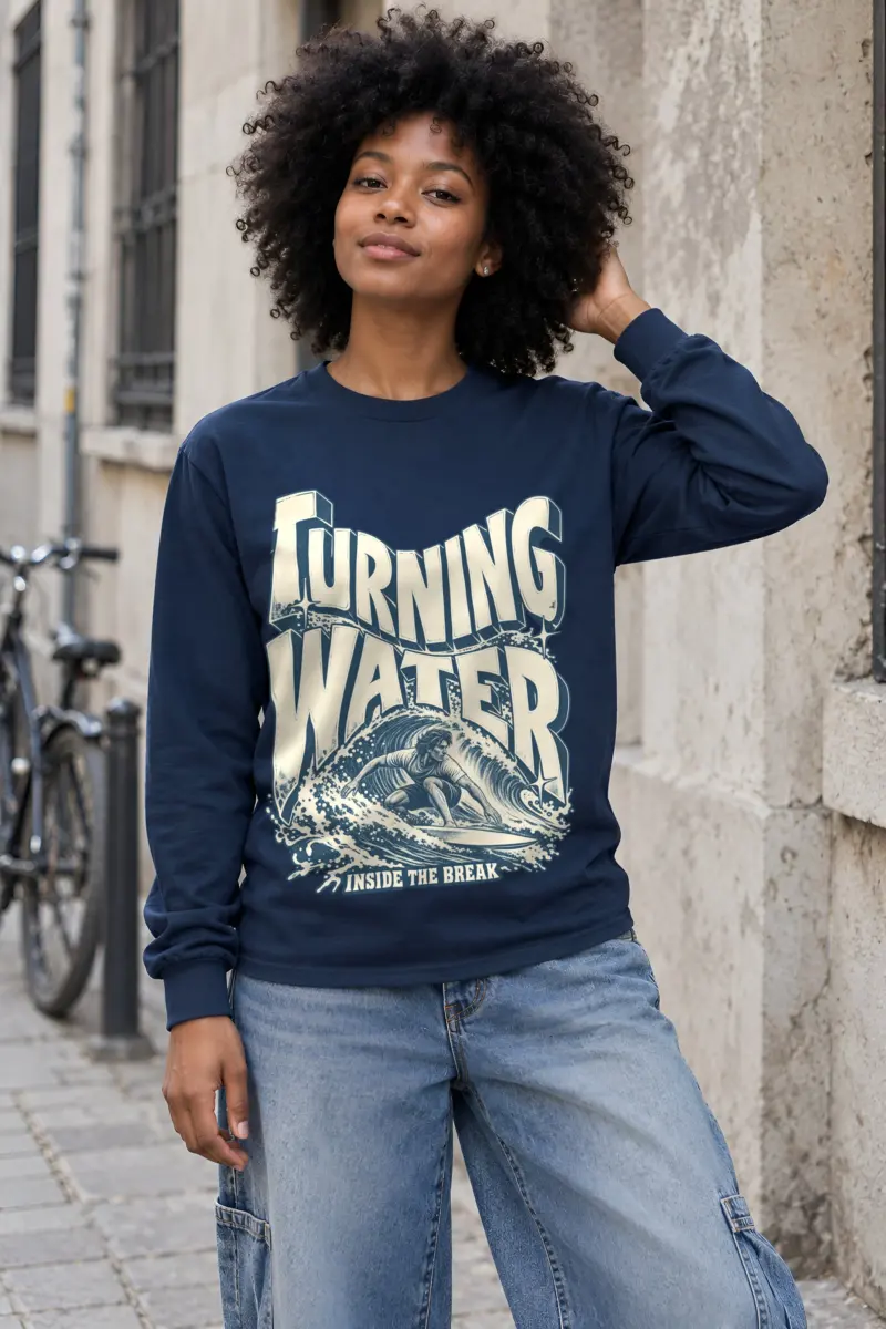 "Turning Water Inside The Break" Unisex Longsleeve T-shirt