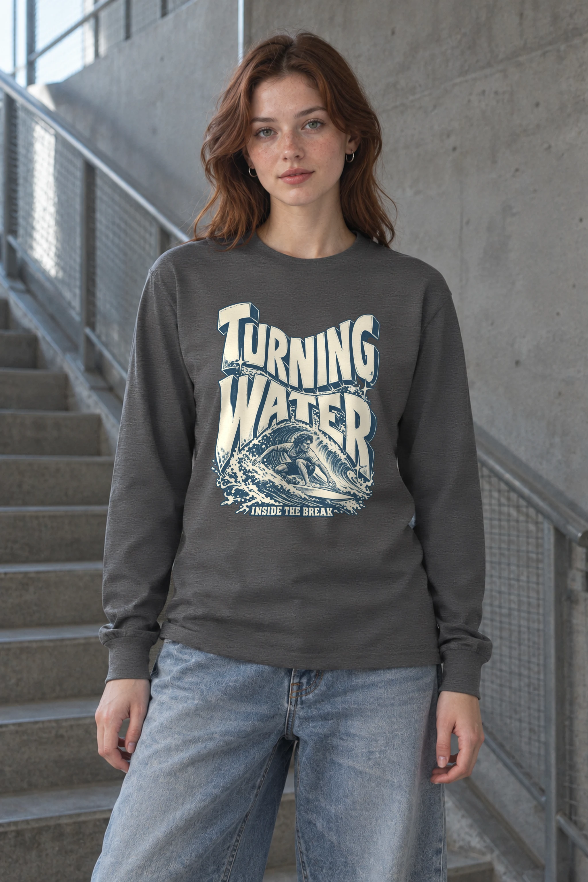 "Turning Water Inside The Break" Unisex Longsleeve T-shirt