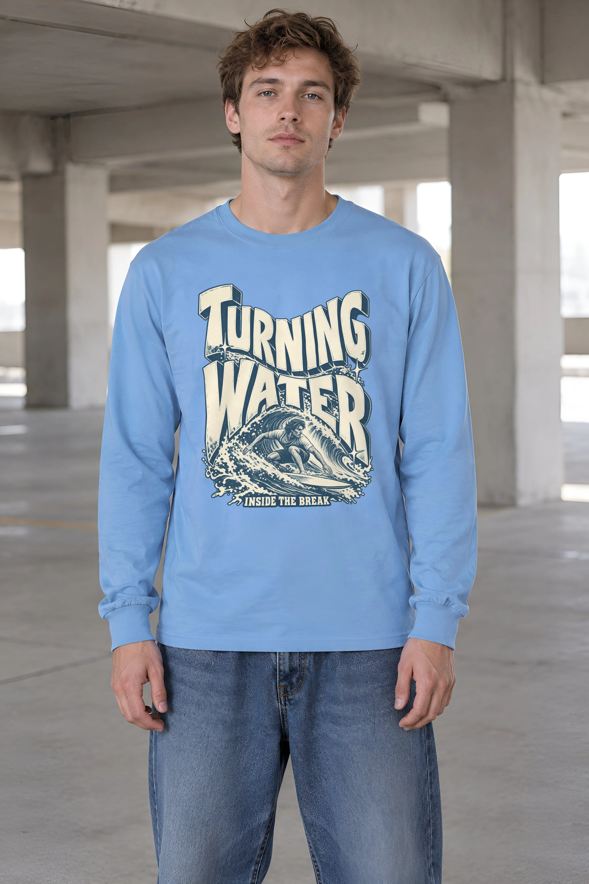 "Turning Water Inside The Break" Unisex Longsleeve T-shirt
