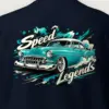 "Turquoise Roadster" Heavy Blend Unisex Crewneck Sweatshirt