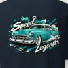 "Turquoise Roadster Rush" Heavyweight Unisex Crewneck T-shirt