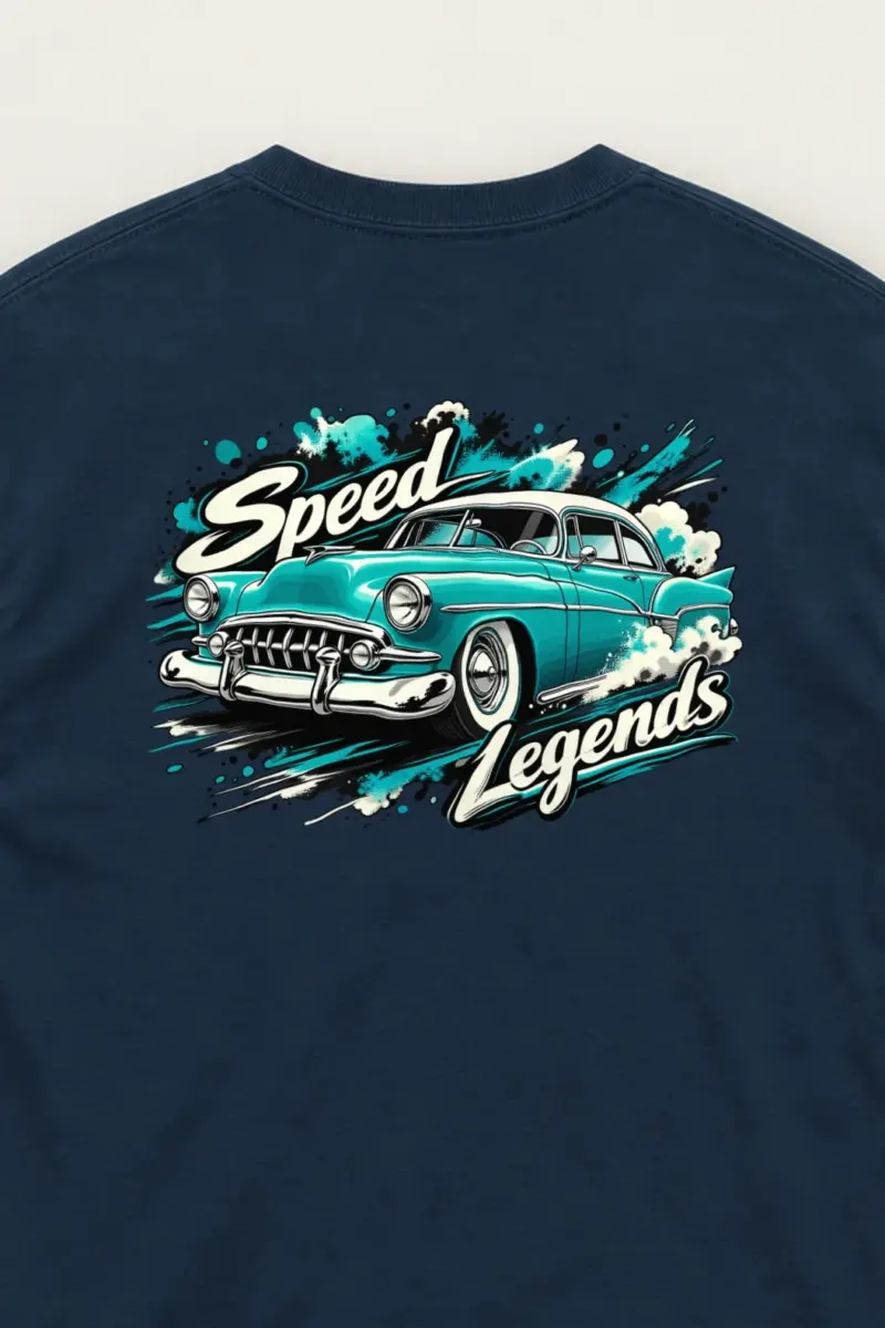 "Turquoise Roadster" Unisex Longsleeve T-shirt
