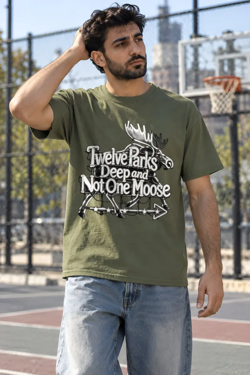 "Twelve Parks Deep and Not One Moose" Heavyweight Unisex Crewneck T-shirt