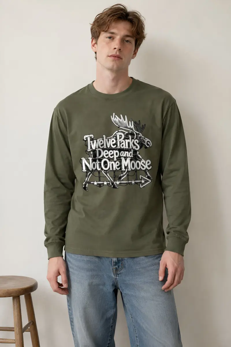 "Twelve Parks Deep and Not One Moose" Unisex Longsleeve T-shirt
