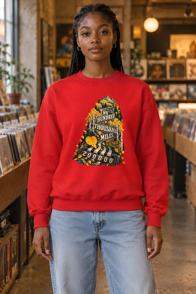 “Two Hundred Thousand Miles” Unisex Crewneck Sweatshirt