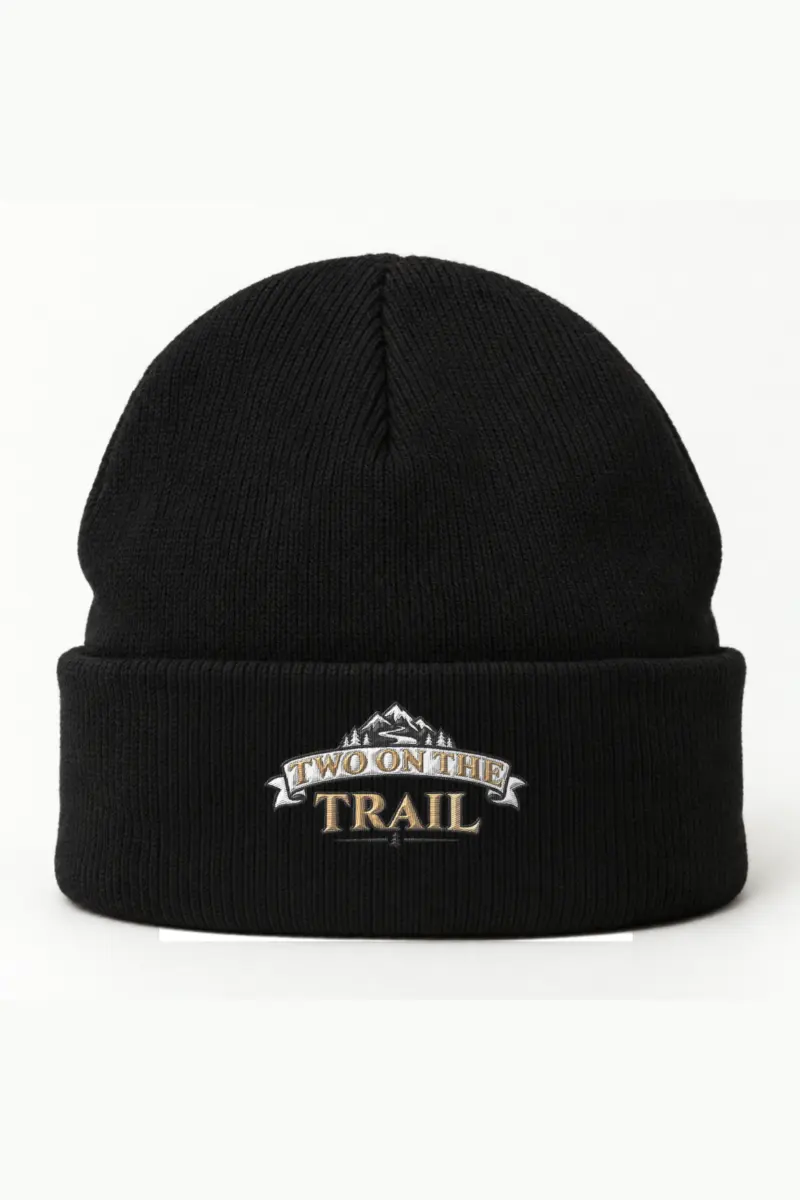 "Two on the Trail" Cuffed Beanie · Embroidered
