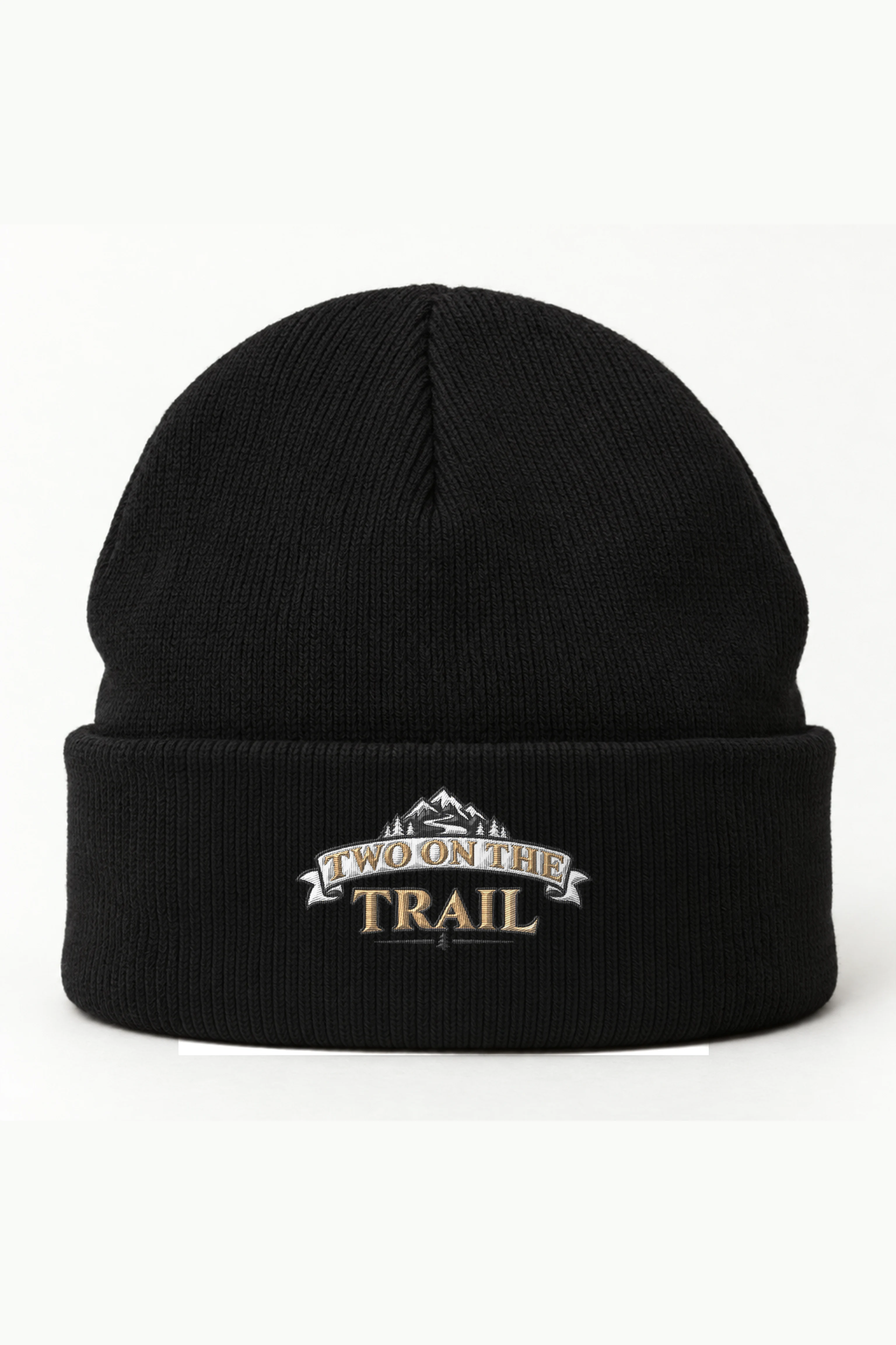 "Two on the Trail" Cuffed Beanie · Embroidered