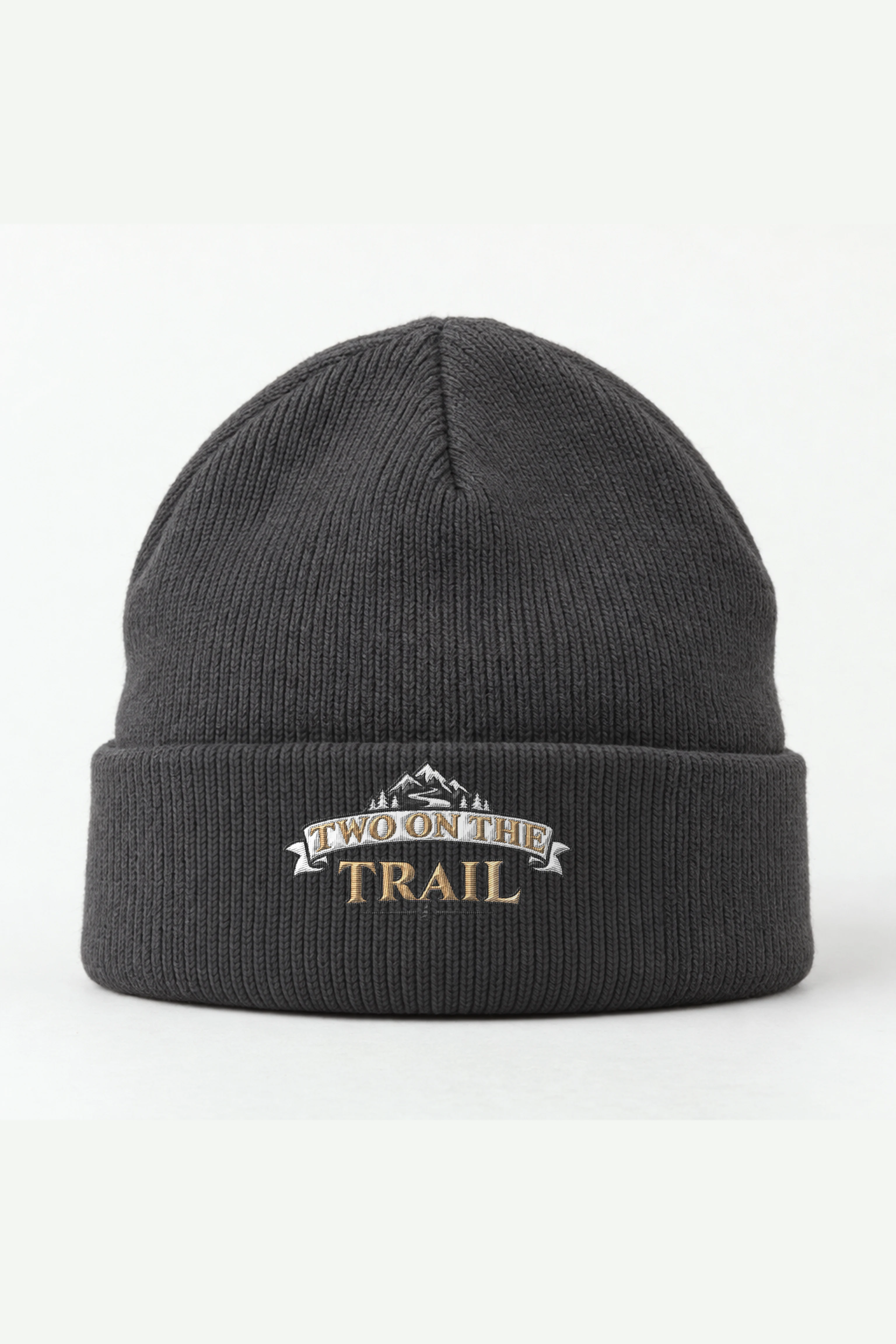 "Two on the Trail" Cuffed Beanie · Embroidered