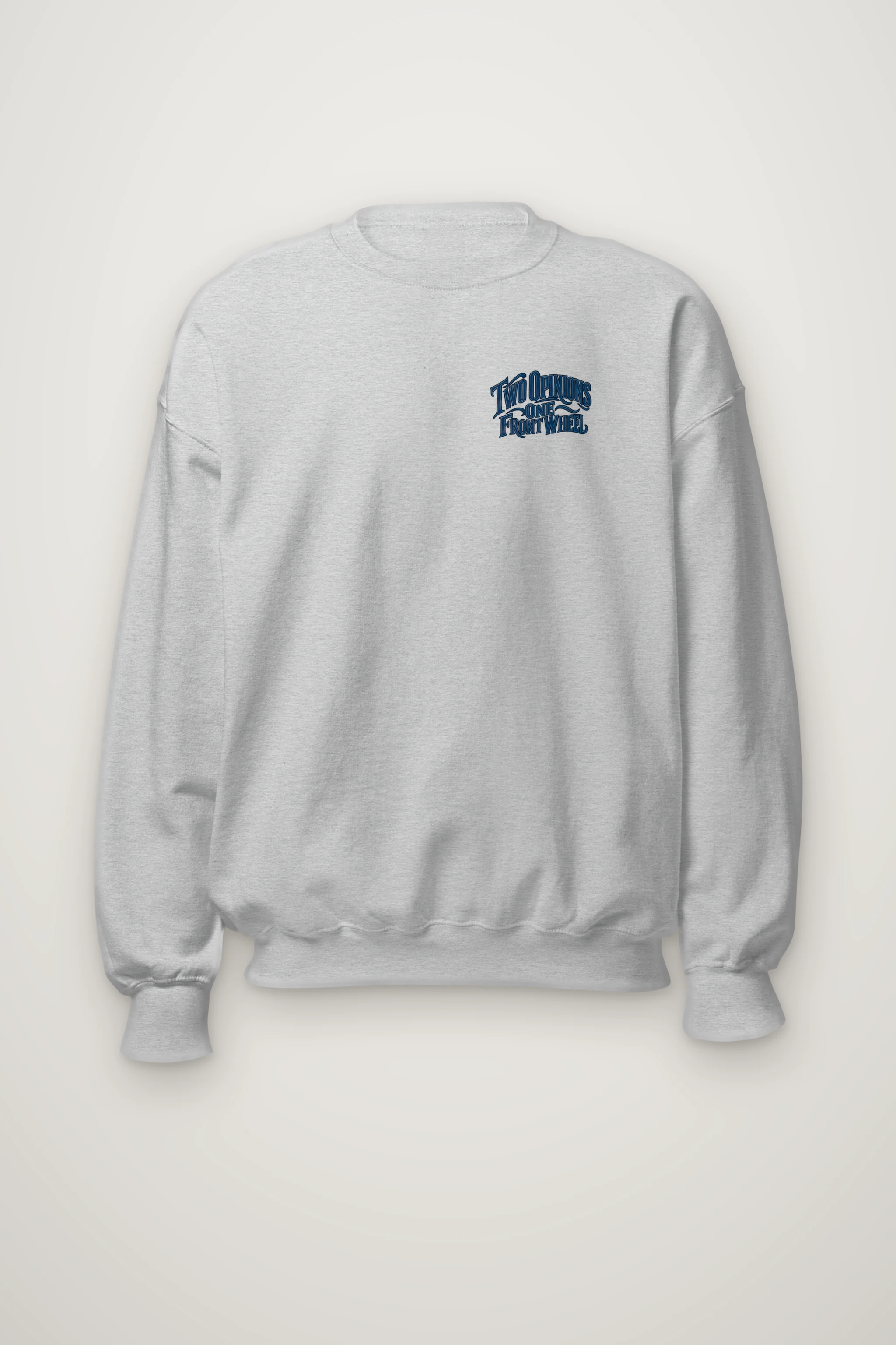"Two Opinions One Front Wheel" Heavy Blend Unisex Crewneck Sweatshirt