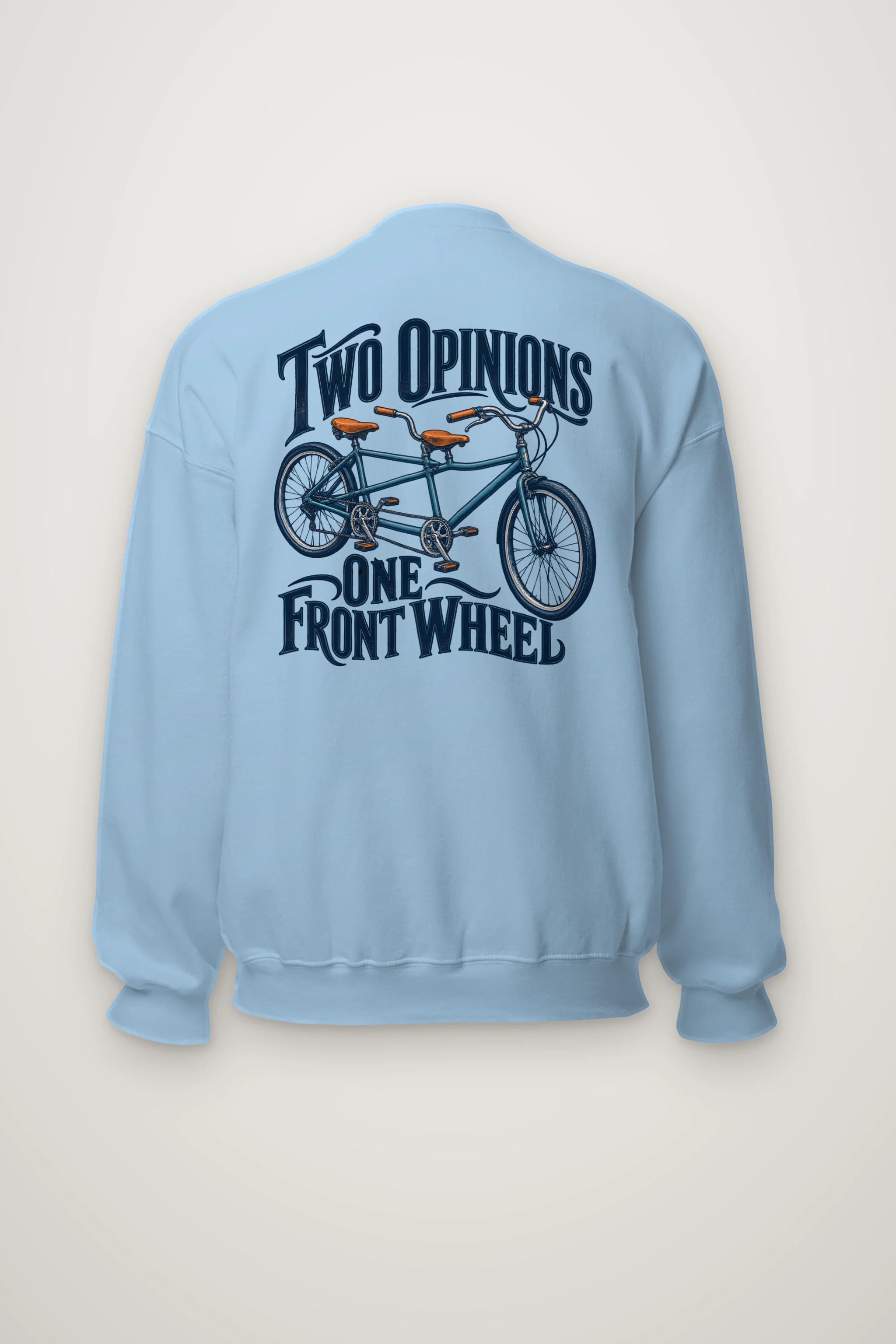 "Two Opinions One Front Wheel" Heavy Blend Unisex Crewneck Sweatshirt