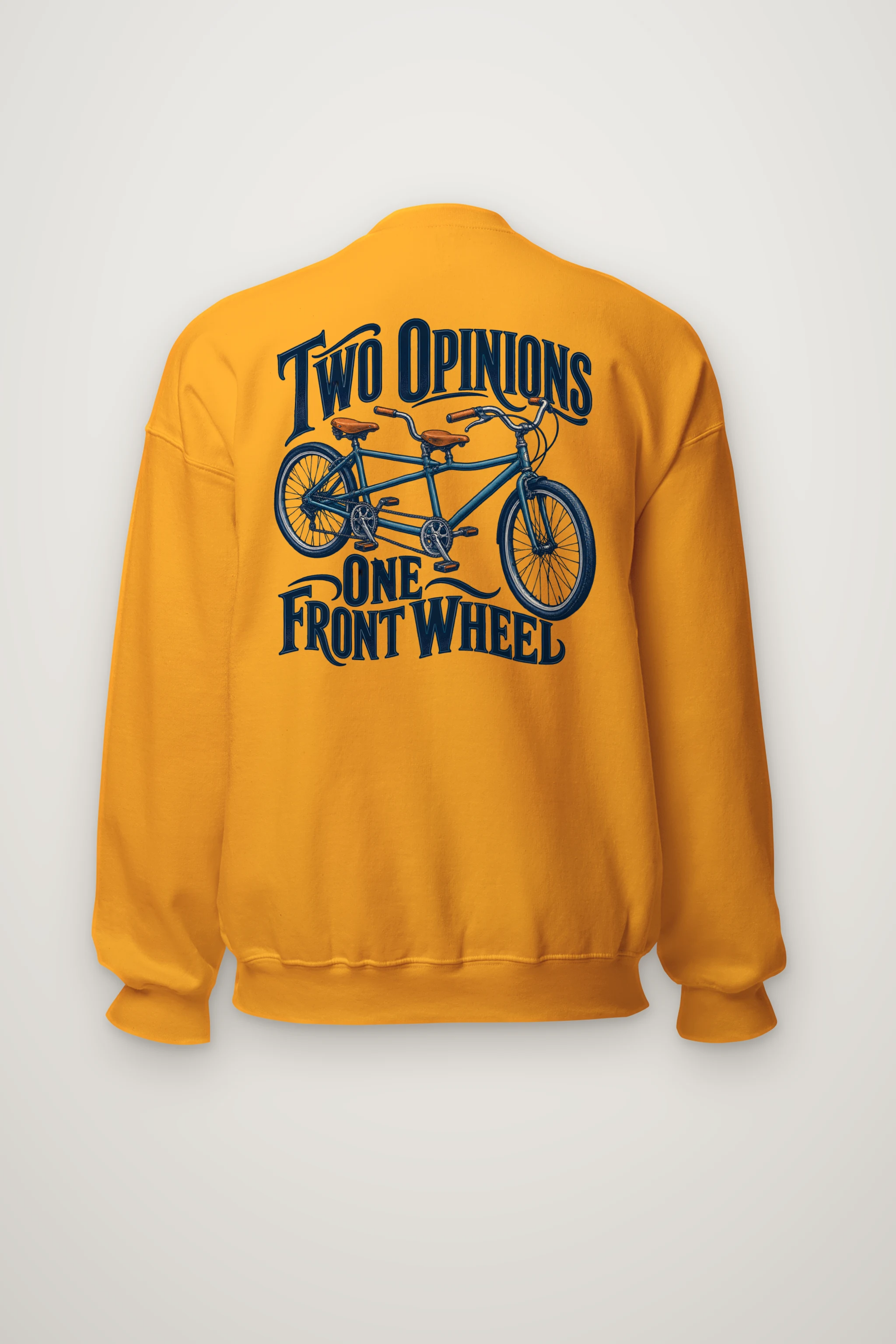 "Two Opinions One Front Wheel" Heavy Blend Unisex Crewneck Sweatshirt