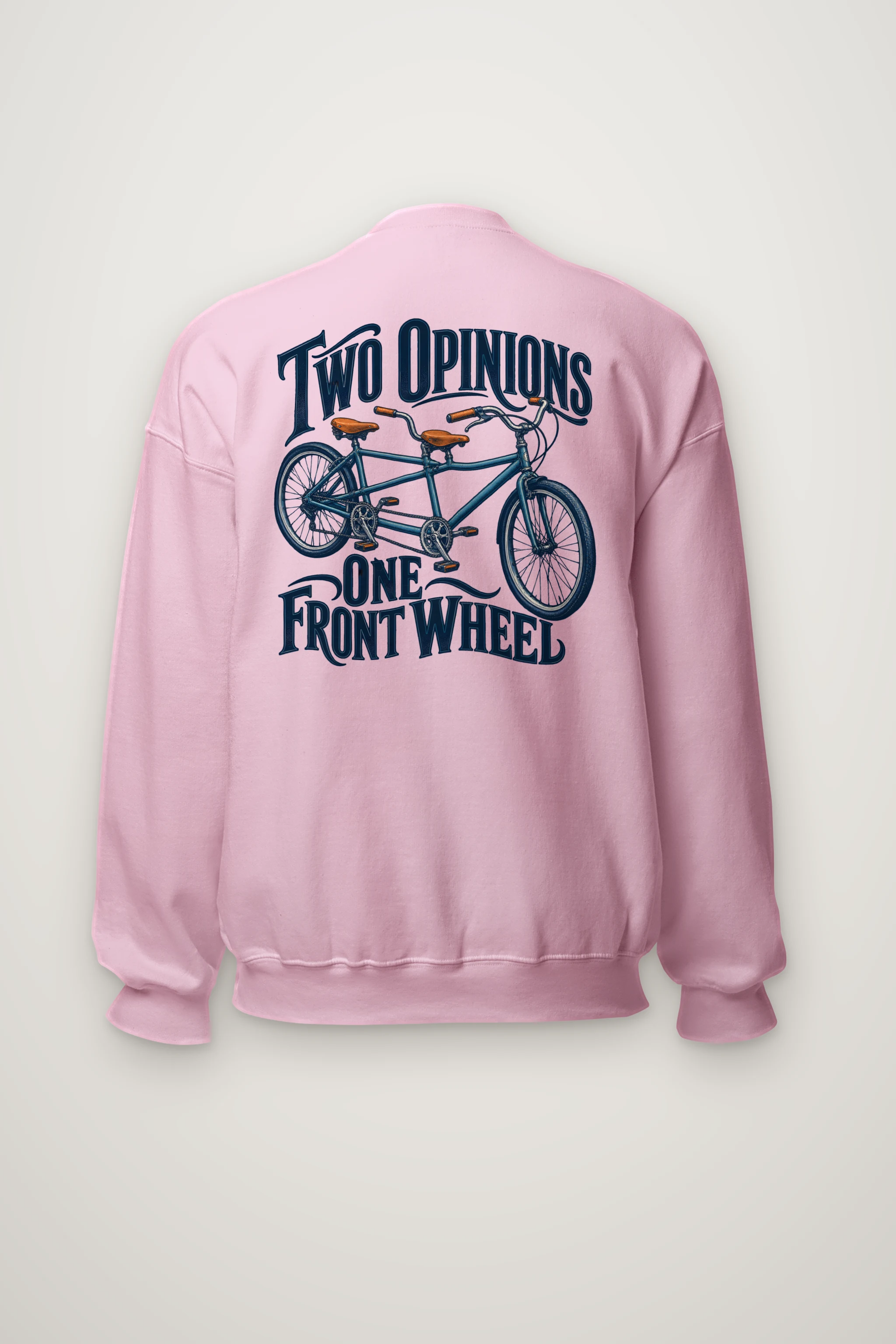 "Two Opinions One Front Wheel" Heavy Blend Unisex Crewneck Sweatshirt