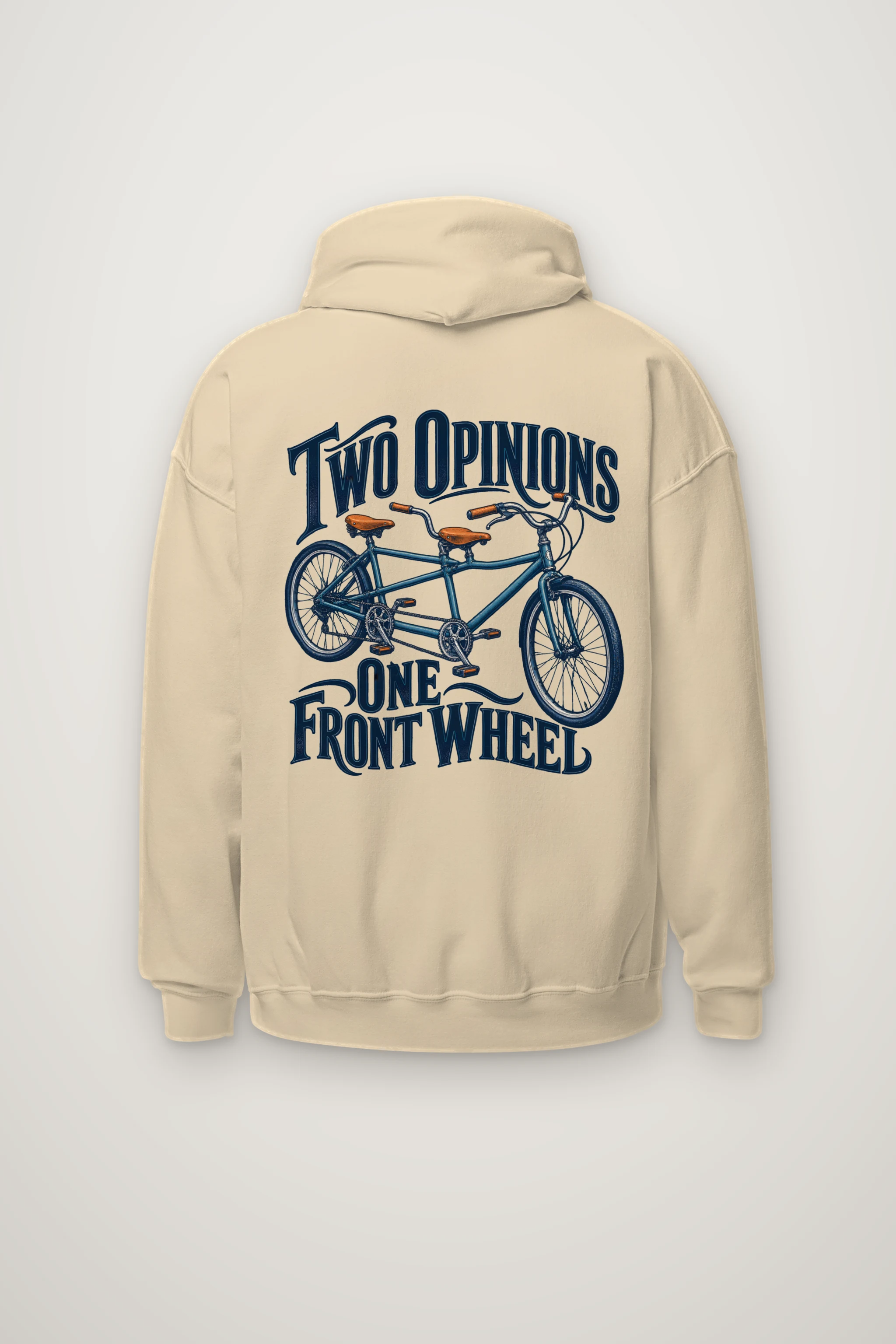 "Two Opinions, One Front Wheel" Heavy Blend Unisex Pullover Hoodie
