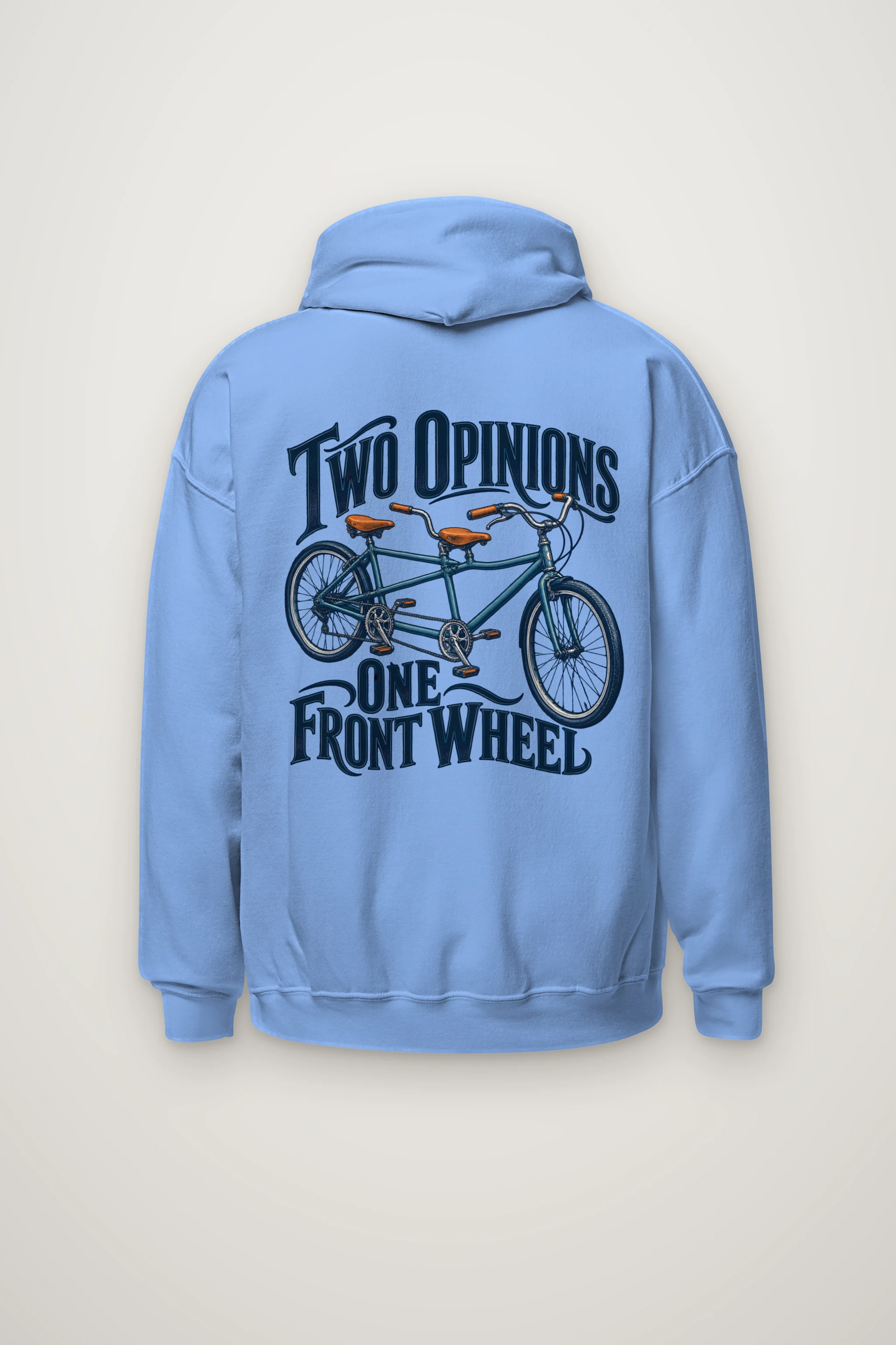 "Two Opinions, One Front Wheel" Heavy Blend Unisex Pullover Hoodie