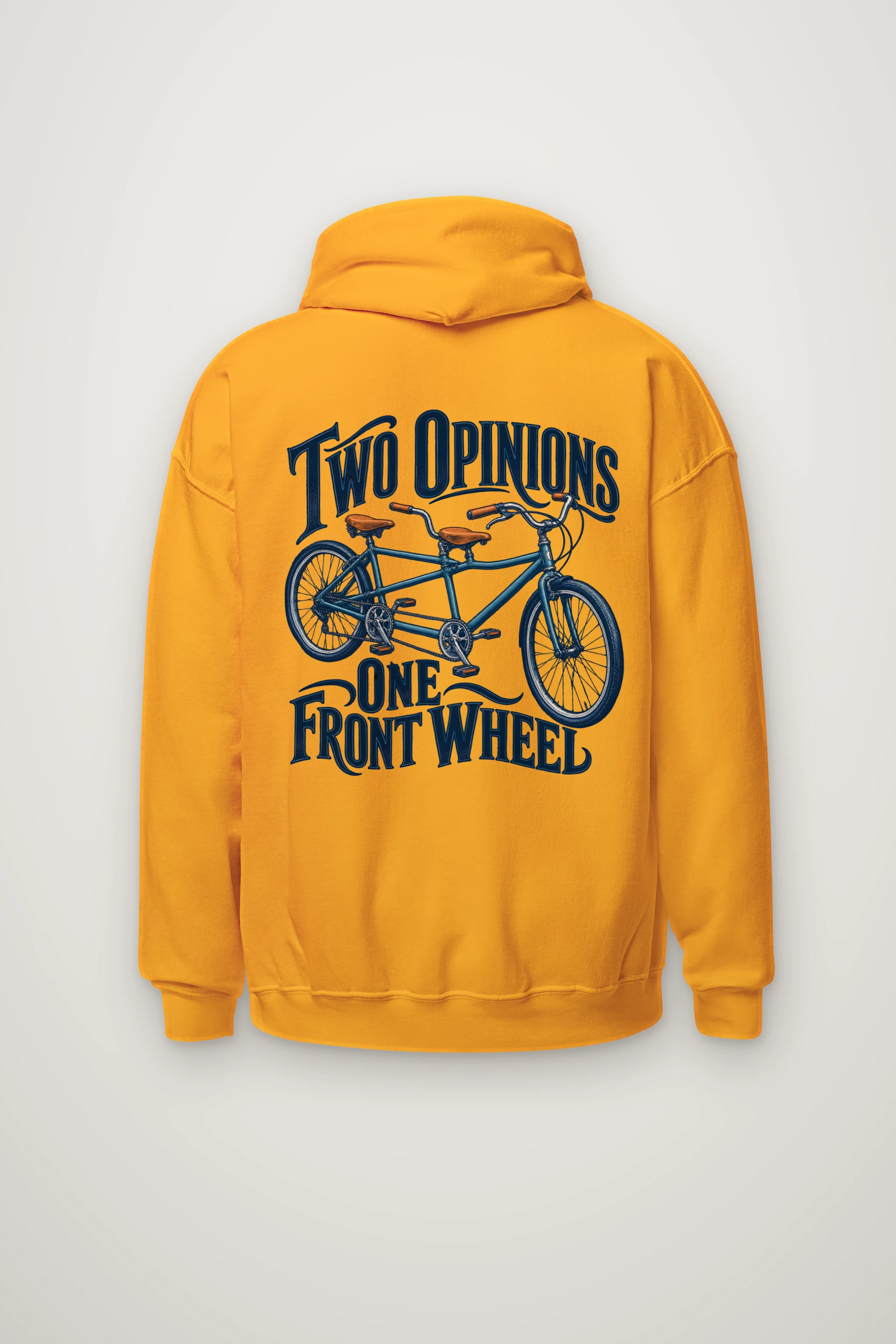 "Two Opinions, One Front Wheel" Heavy Blend Unisex Pullover Hoodie