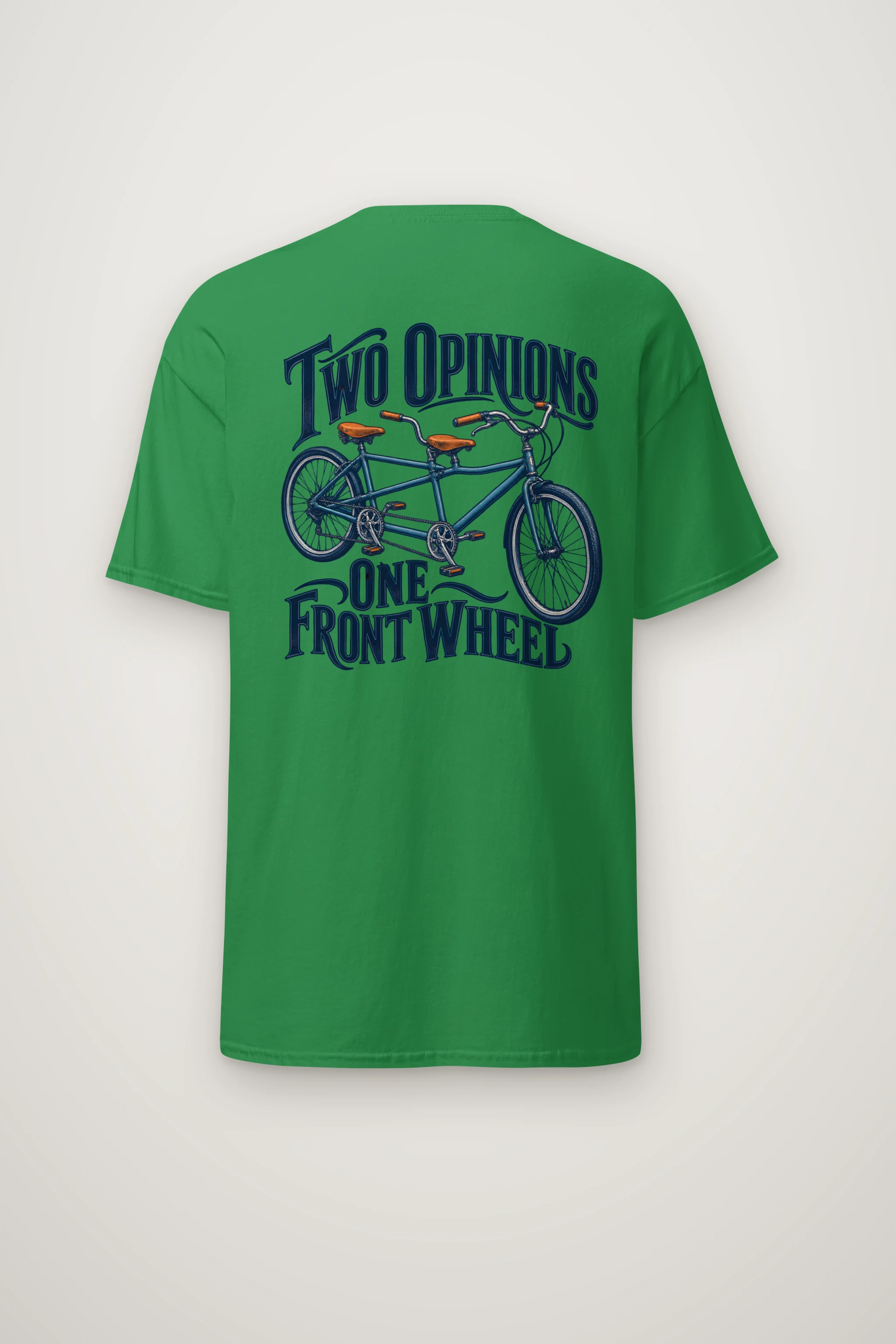 "Two Opinions One Front Wheel" Heavyweight Unisex Crewneck T-shirt