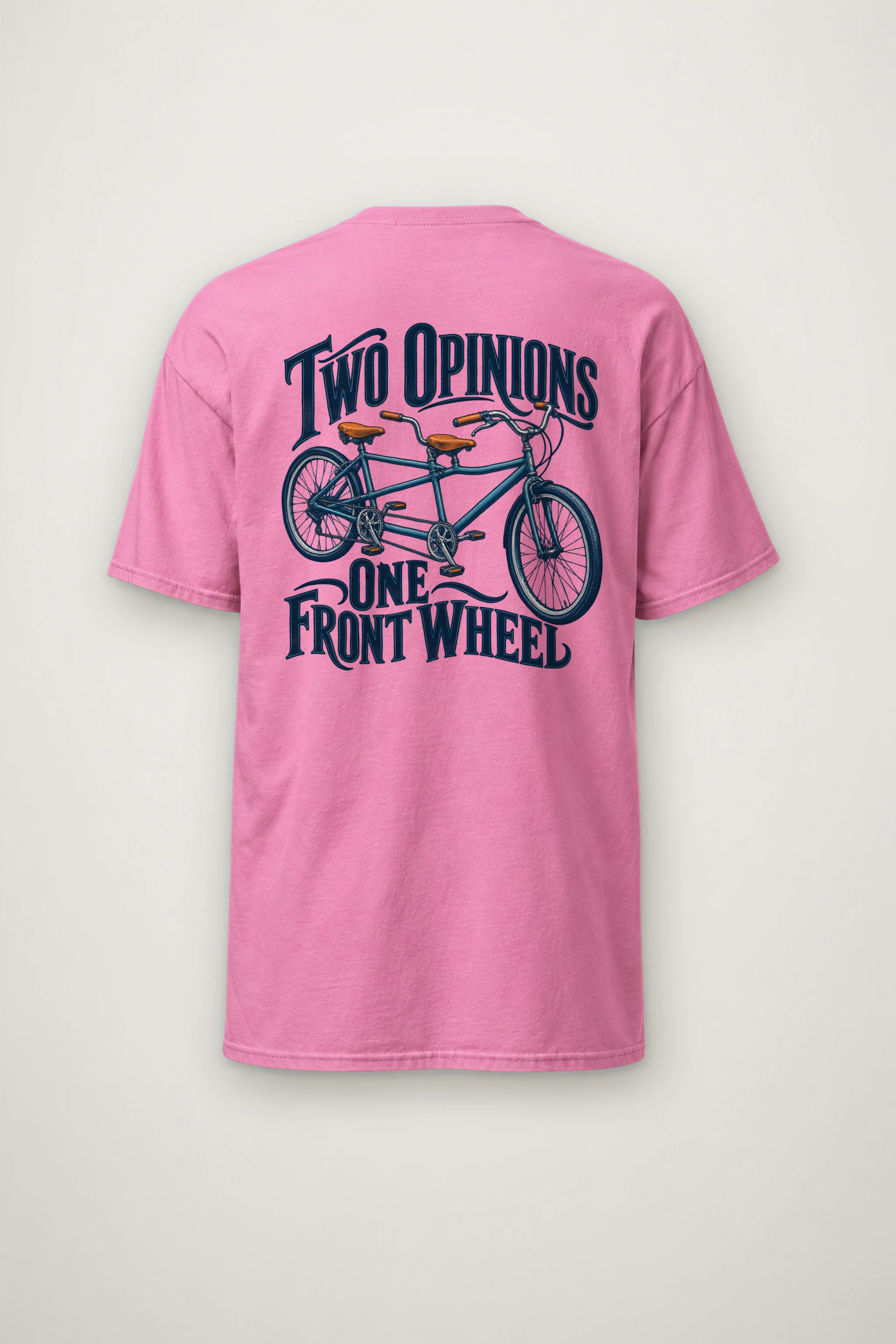 "Two Opinions One Front Wheel" Heavyweight Unisex Crewneck T-shirt