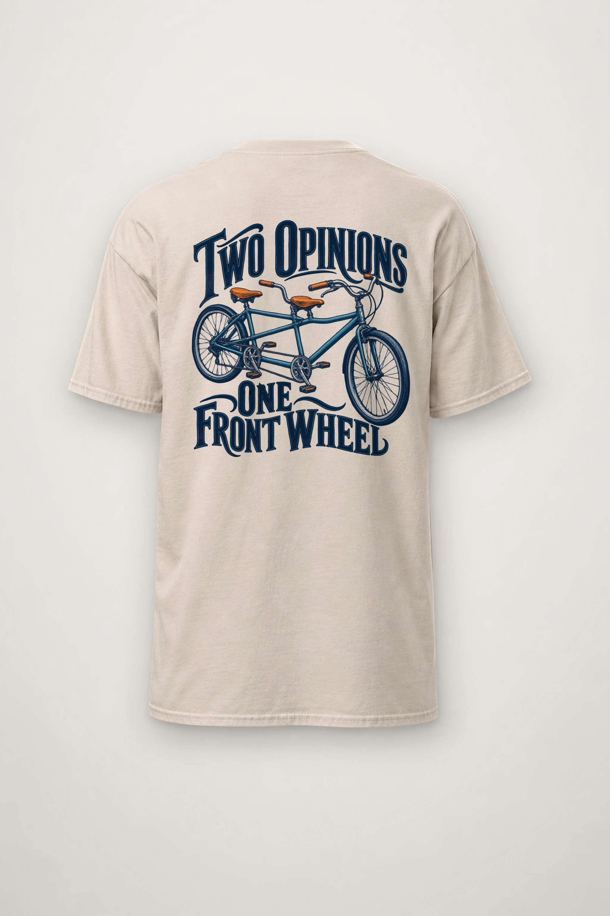 "Two Opinions One Front Wheel" Heavyweight Unisex Crewneck T-shirt