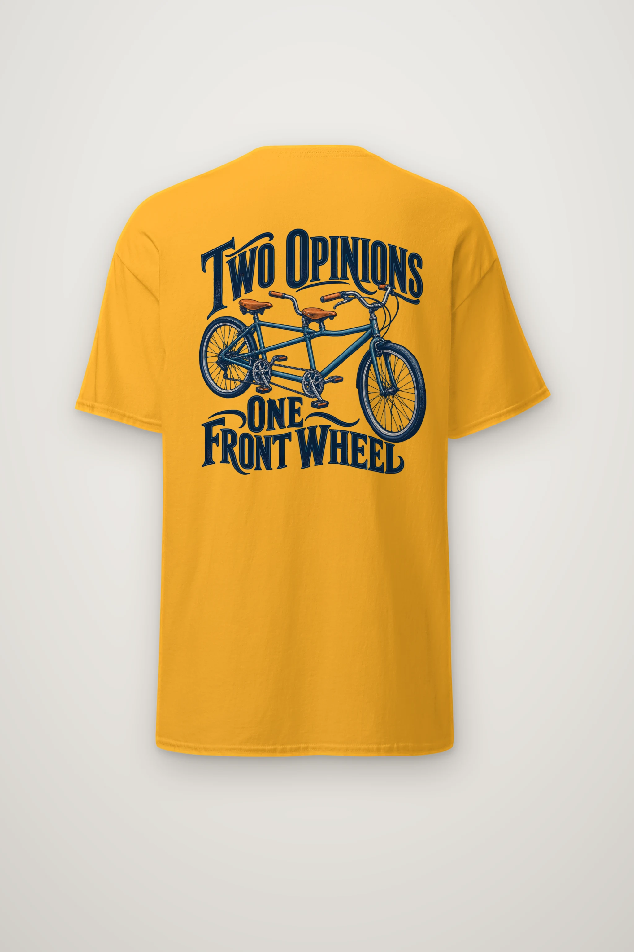 "Two Opinions One Front Wheel" Heavyweight Unisex Crewneck T-shirt