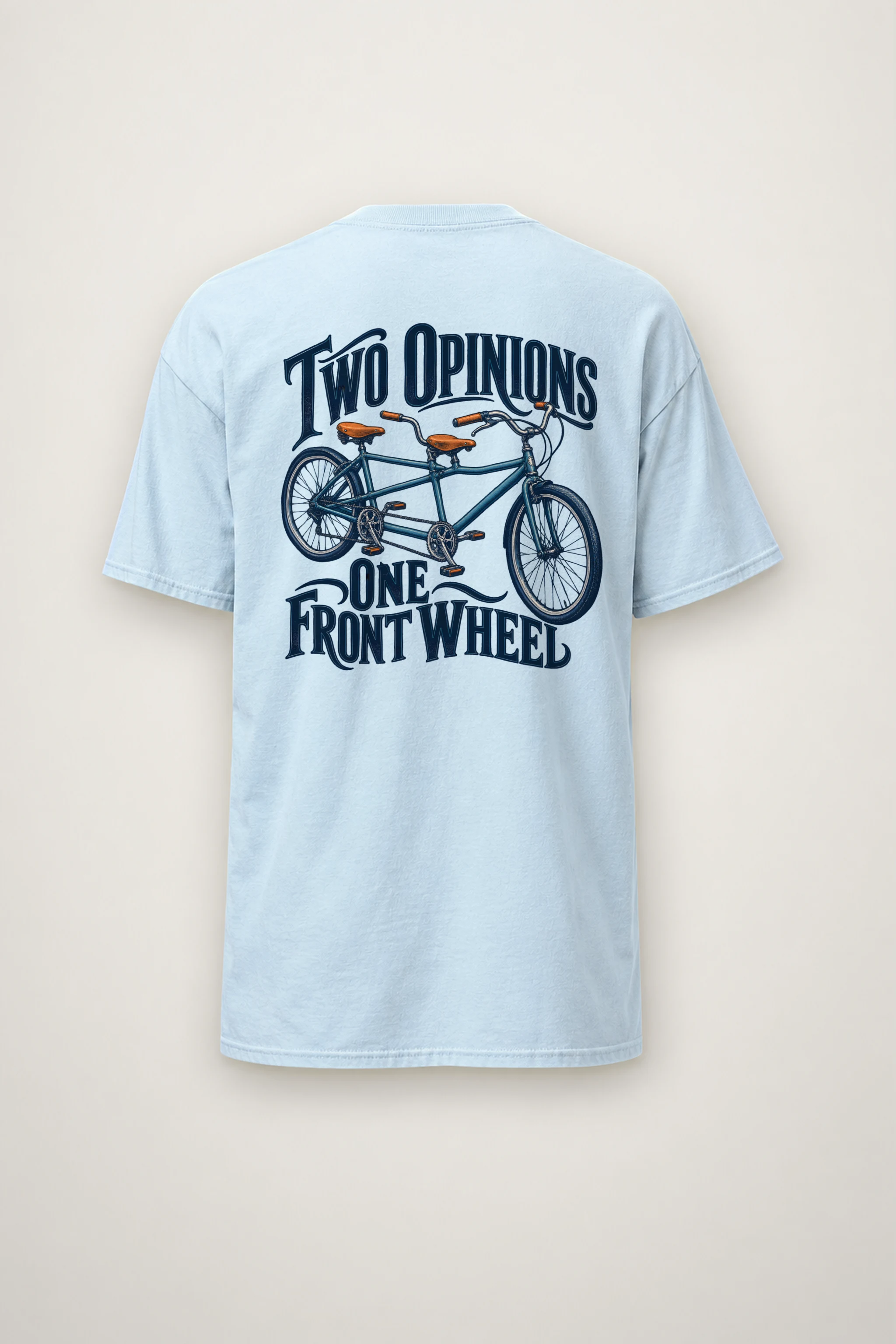 "Two Opinions One Front Wheel" Heavyweight Unisex Crewneck T-shirt