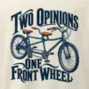 "Two Opinions, One Front Wheel" Men's Oversized Heavyweight Crewneck T-Shirt