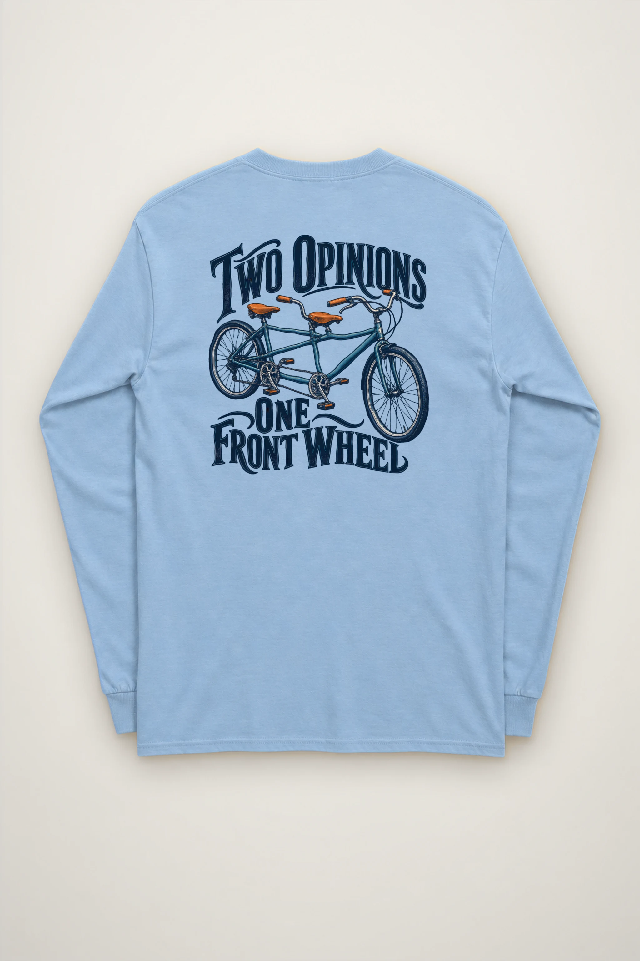 "Two Opinions, One Front Wheel" Unisex Longsleeve T-shirt