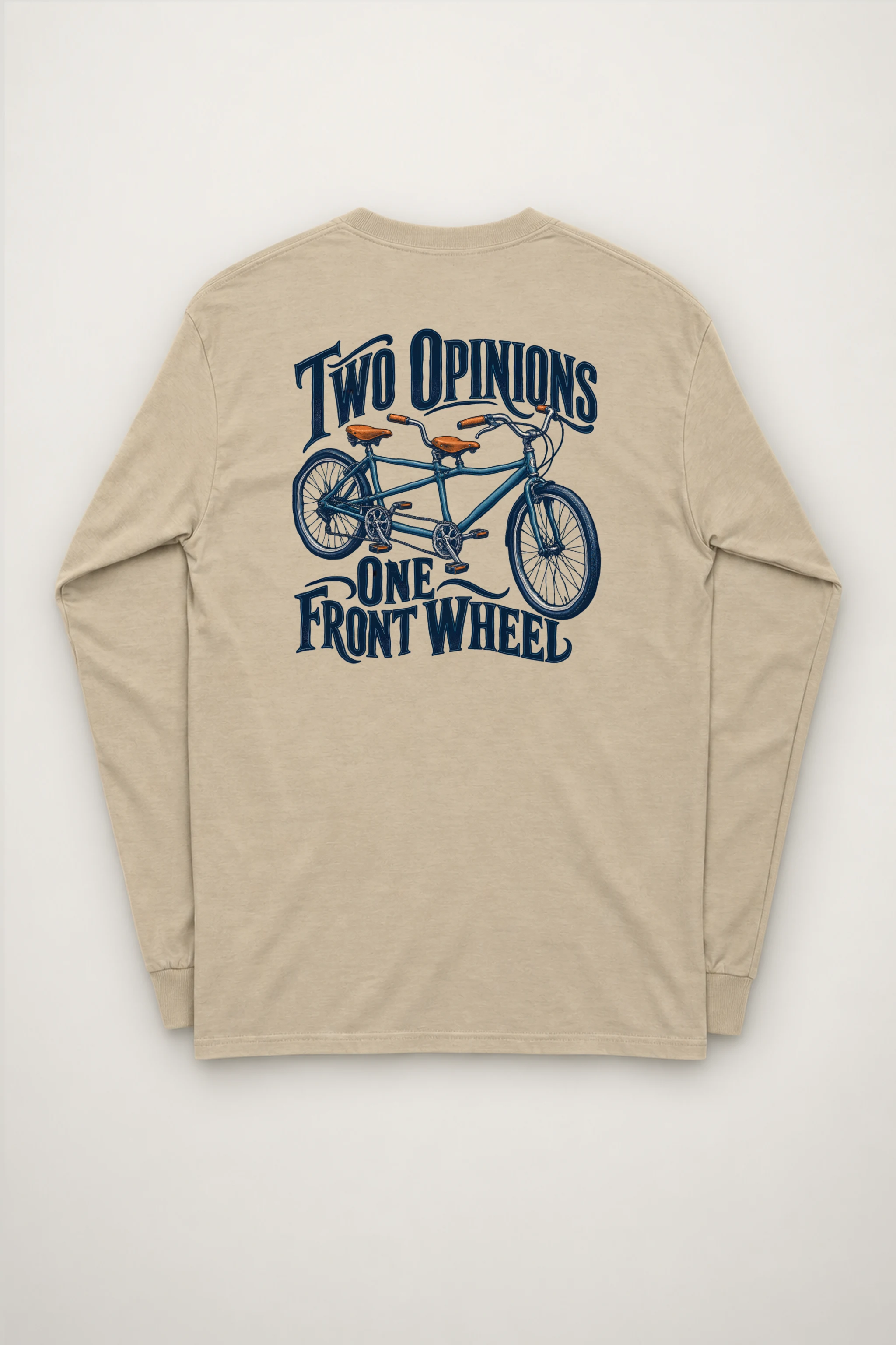 "Two Opinions, One Front Wheel" Unisex Longsleeve T-shirt