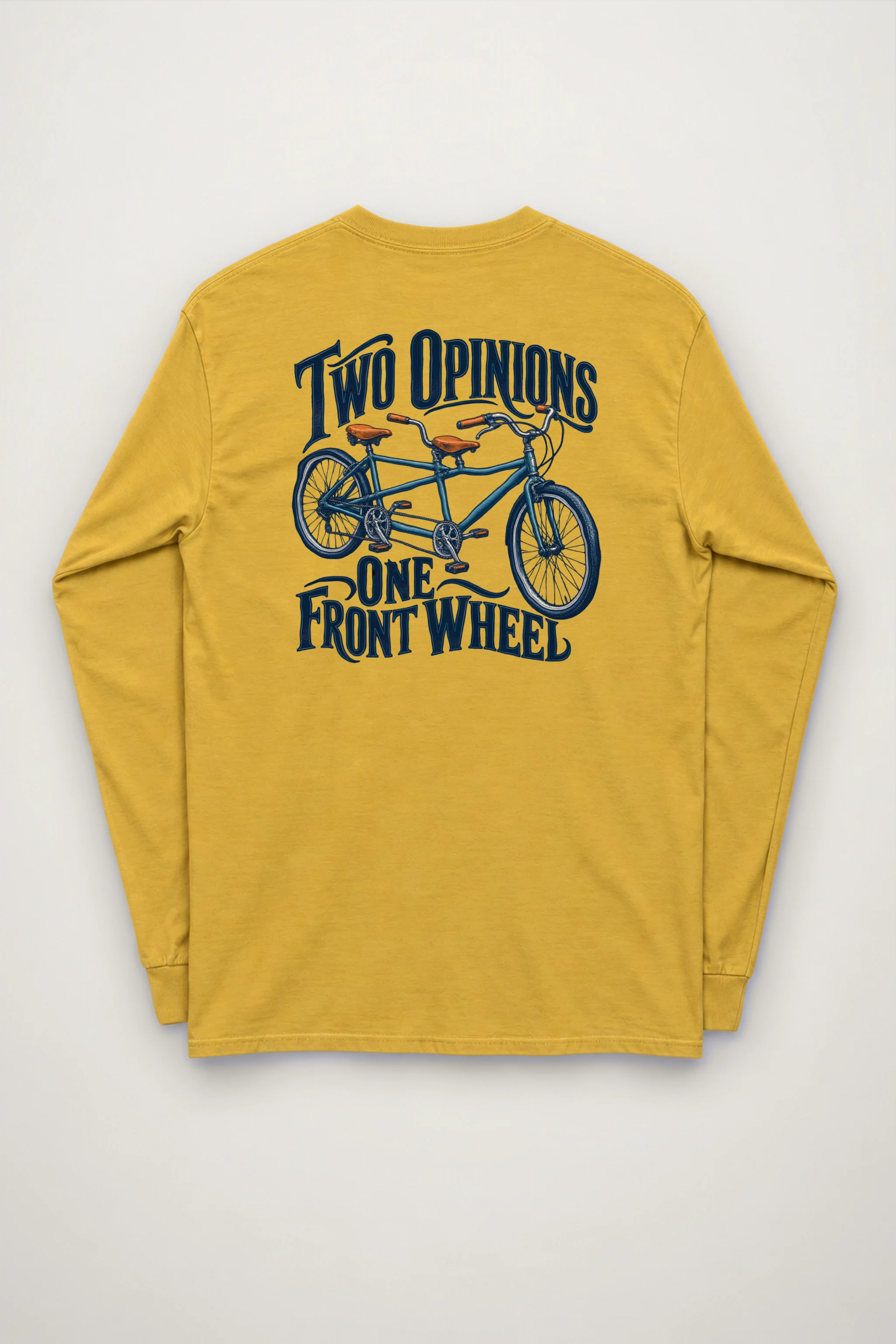 "Two Opinions, One Front Wheel" Unisex Longsleeve T-shirt