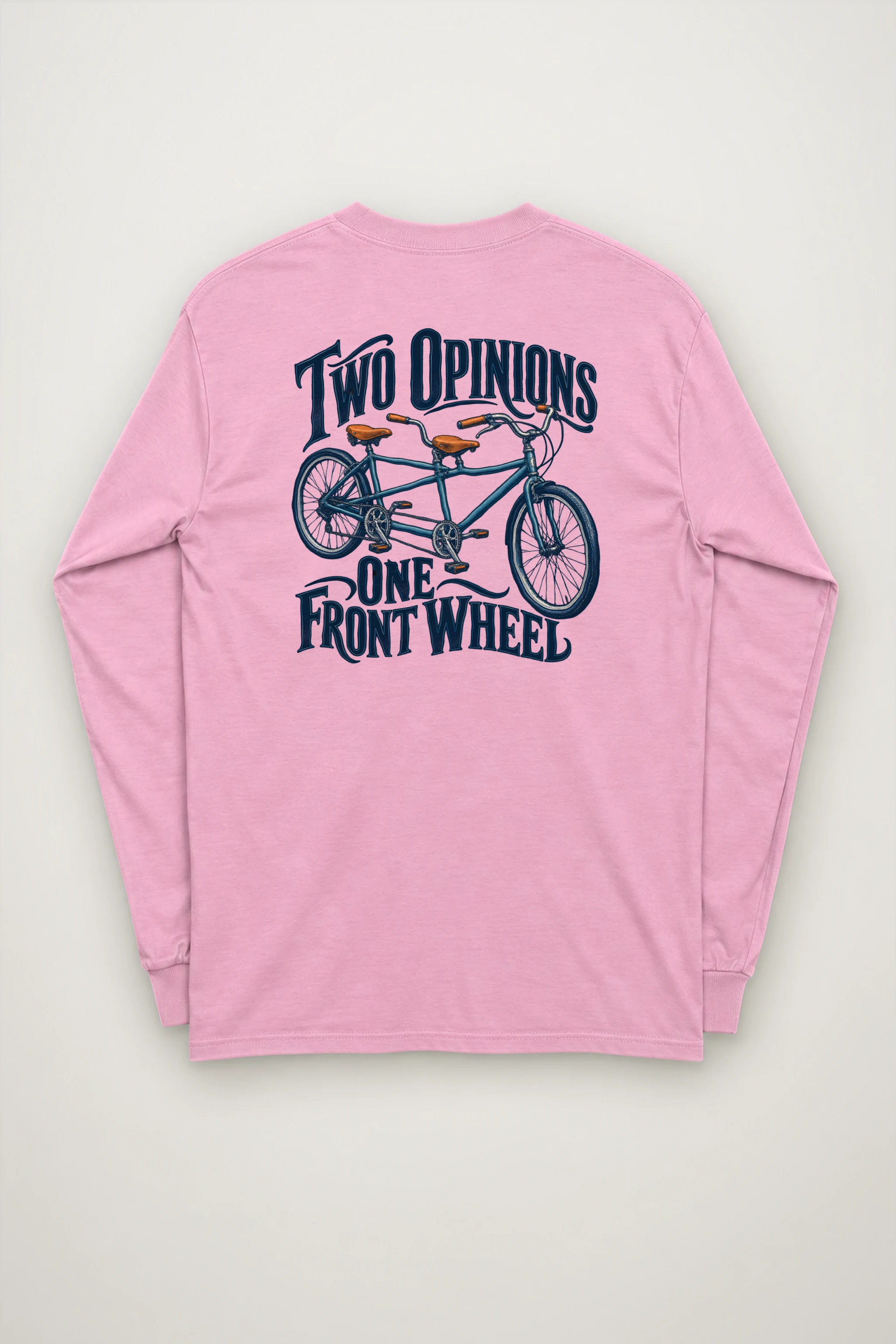"Two Opinions, One Front Wheel" Unisex Longsleeve T-shirt