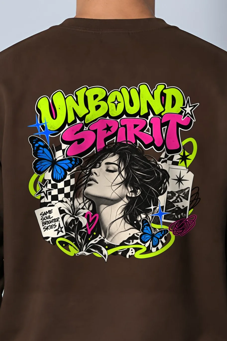 "Unbound Spirit" 1 Crewneck Sweatshirt - the graphic up close