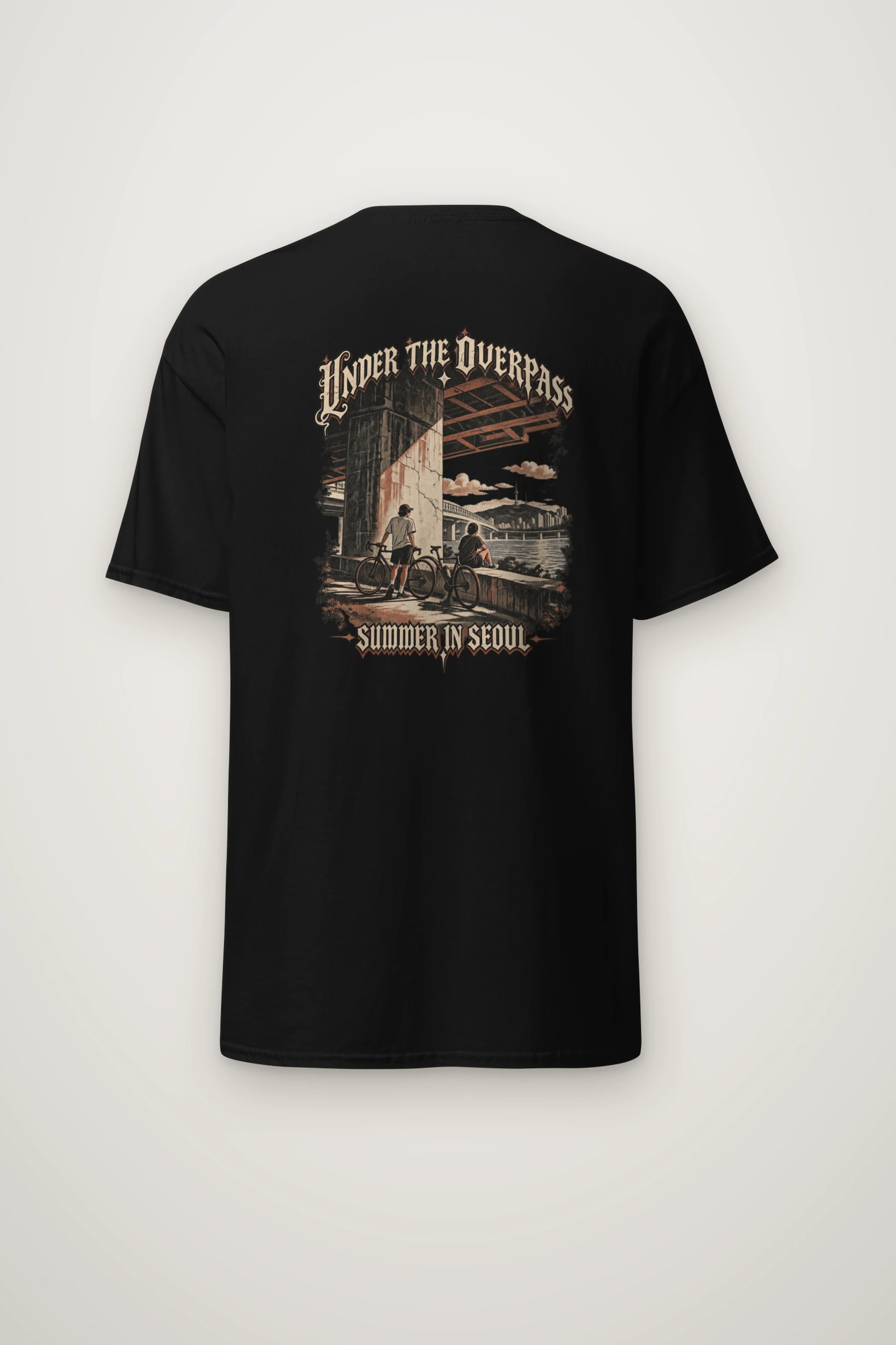 "Under the Overpass" Heavyweight Unisex Crewneck T-shirt