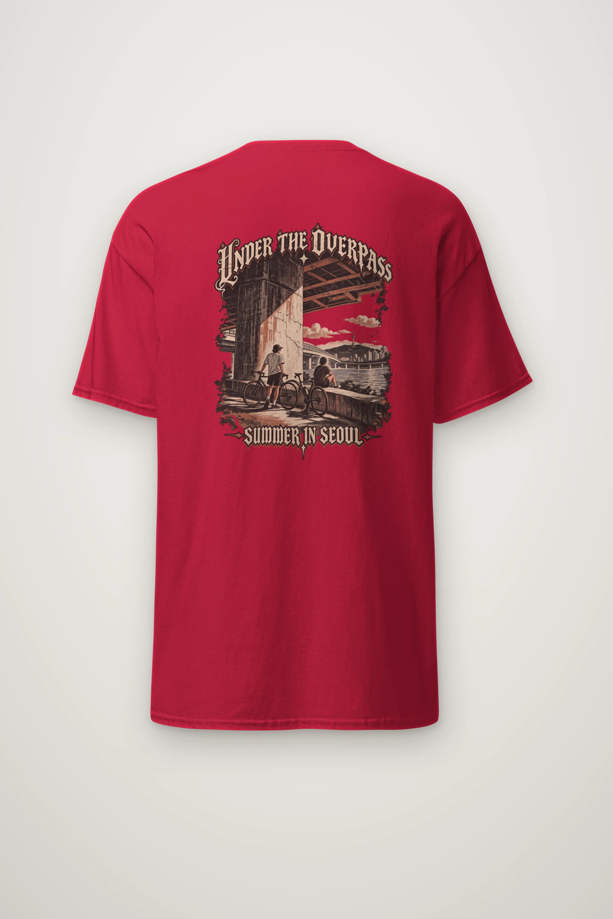 "Under the Overpass" Heavyweight Unisex Crewneck T-shirt