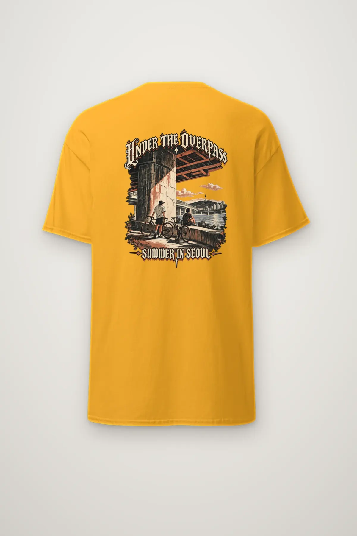 "UNDER THE OVERPASS SUMMER IN SEOUL" Heavyweight Unisex Crewneck T-shirt