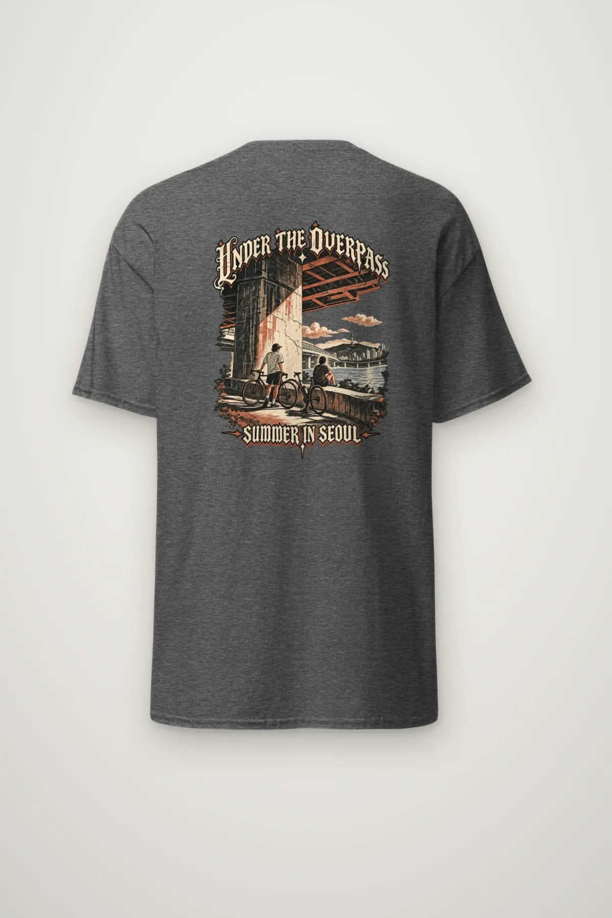 "UNDER THE OVERPASS SUMMER IN SEOUL" Heavyweight Unisex Crewneck T-shirt
