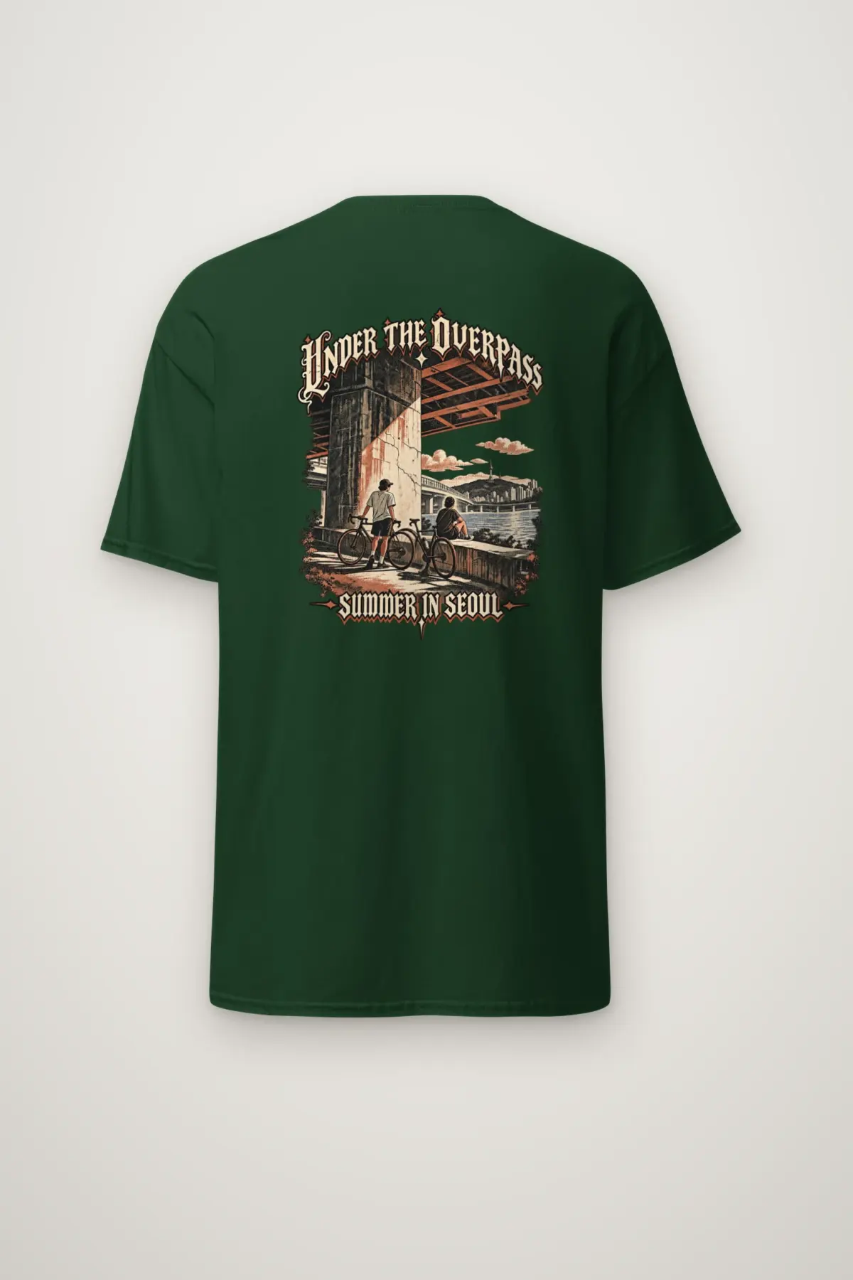 "UNDER THE OVERPASS SUMMER IN SEOUL" Heavyweight Unisex Crewneck T-shirt
