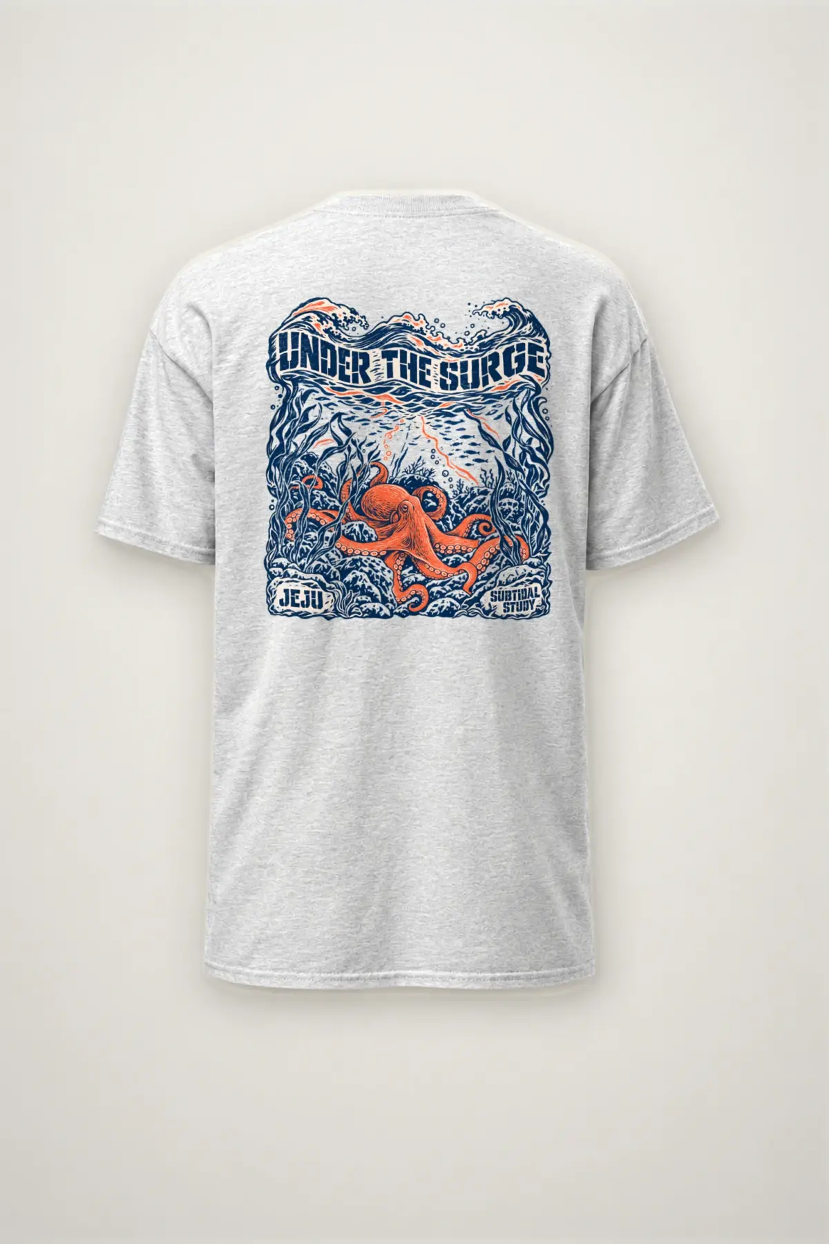 "Under the Surge" Heavyweight Unisex Crewneck T-shirt