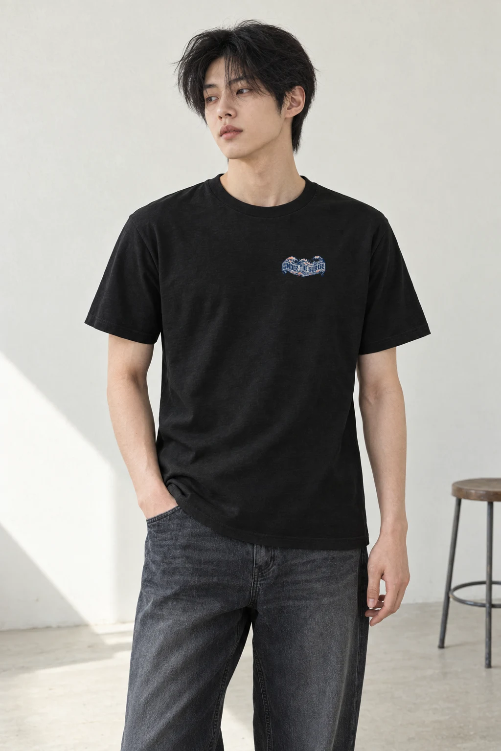 "Under the Surge" Heavyweight Unisex Crewneck T-shirt