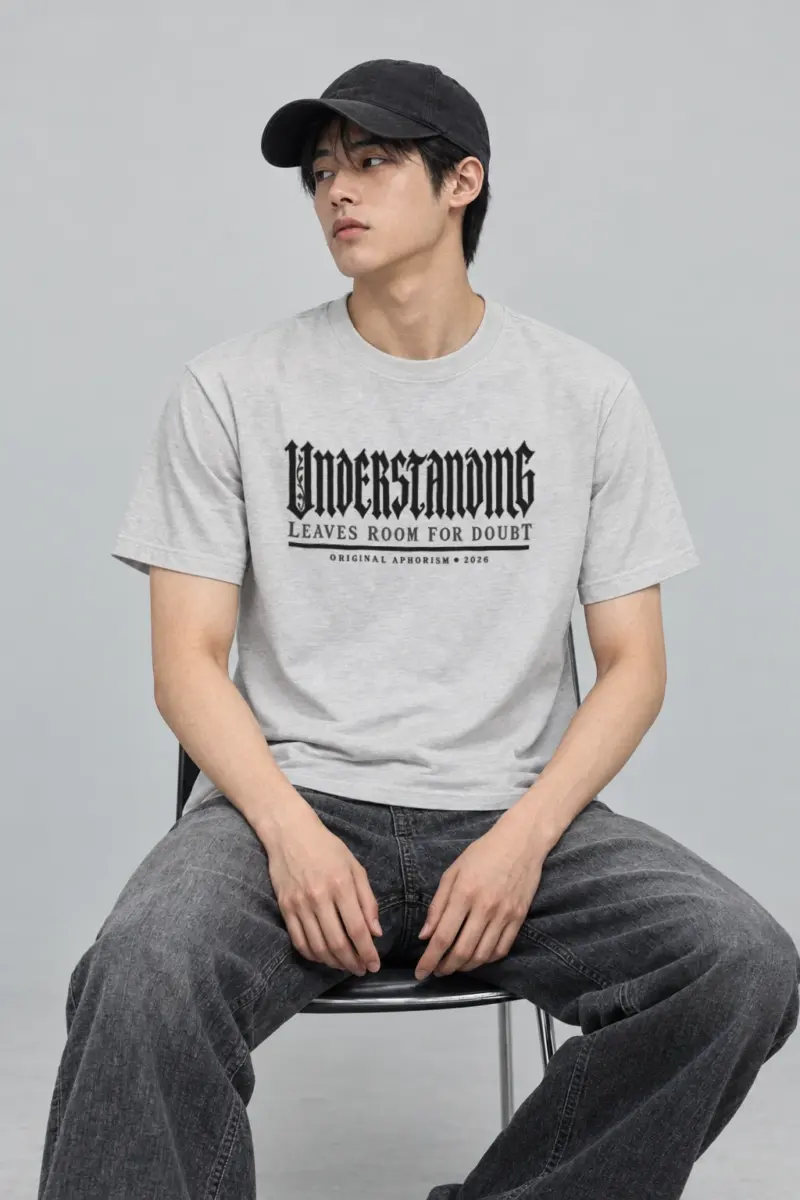 “Understanding Leaves Room for Doubt” Heavyweight Unisex Crewneck T-shirt