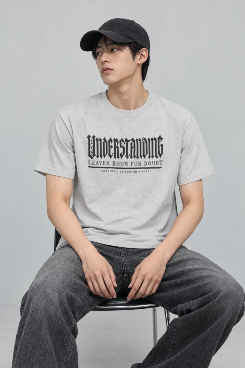"Understanding Leaves Room for Doubt" Heavyweight Unisex Crewneck T-shirt