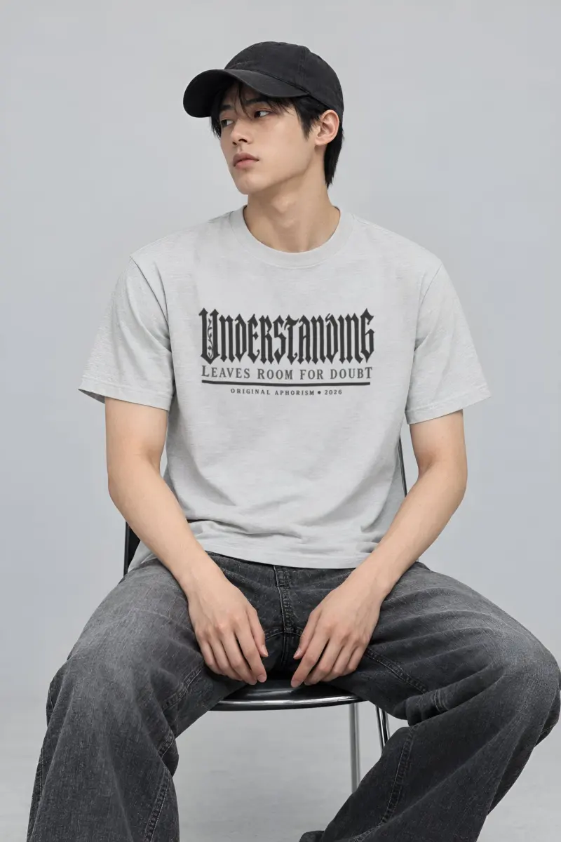"Understanding Leaves Room for Doubt" Heavyweight Unisex Crewneck T-shirt