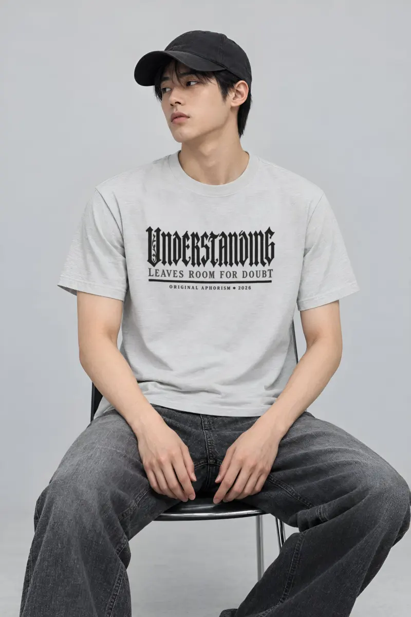 "Understanding Leaves Room for Doubt" Heavyweight Unisex Crewneck T-shirt