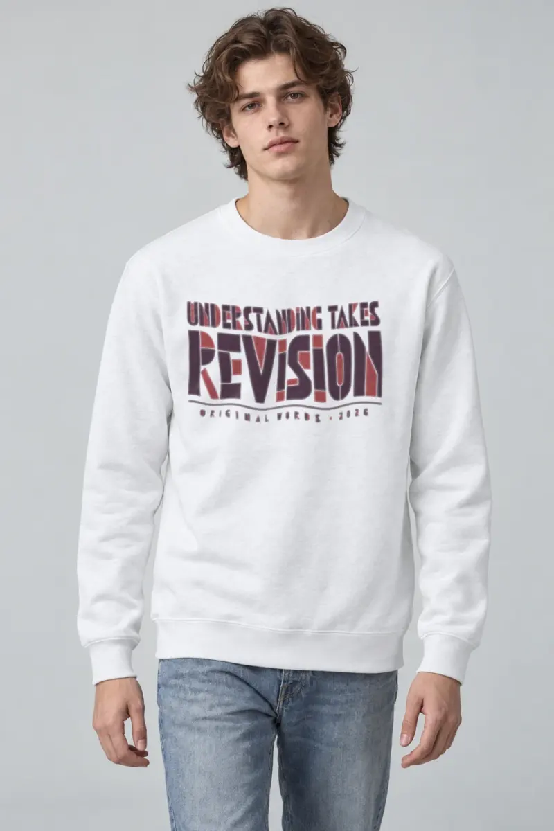 "Understanding Takes Revision" Heavy Blend Unisex Crewneck Sweatshirt
