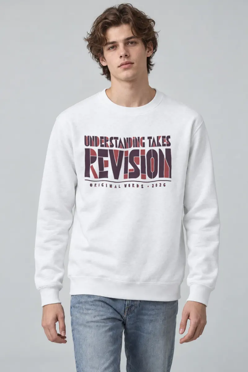 "Understanding Takes Revision" Heavy Blend Unisex Crewneck Sweatshirt