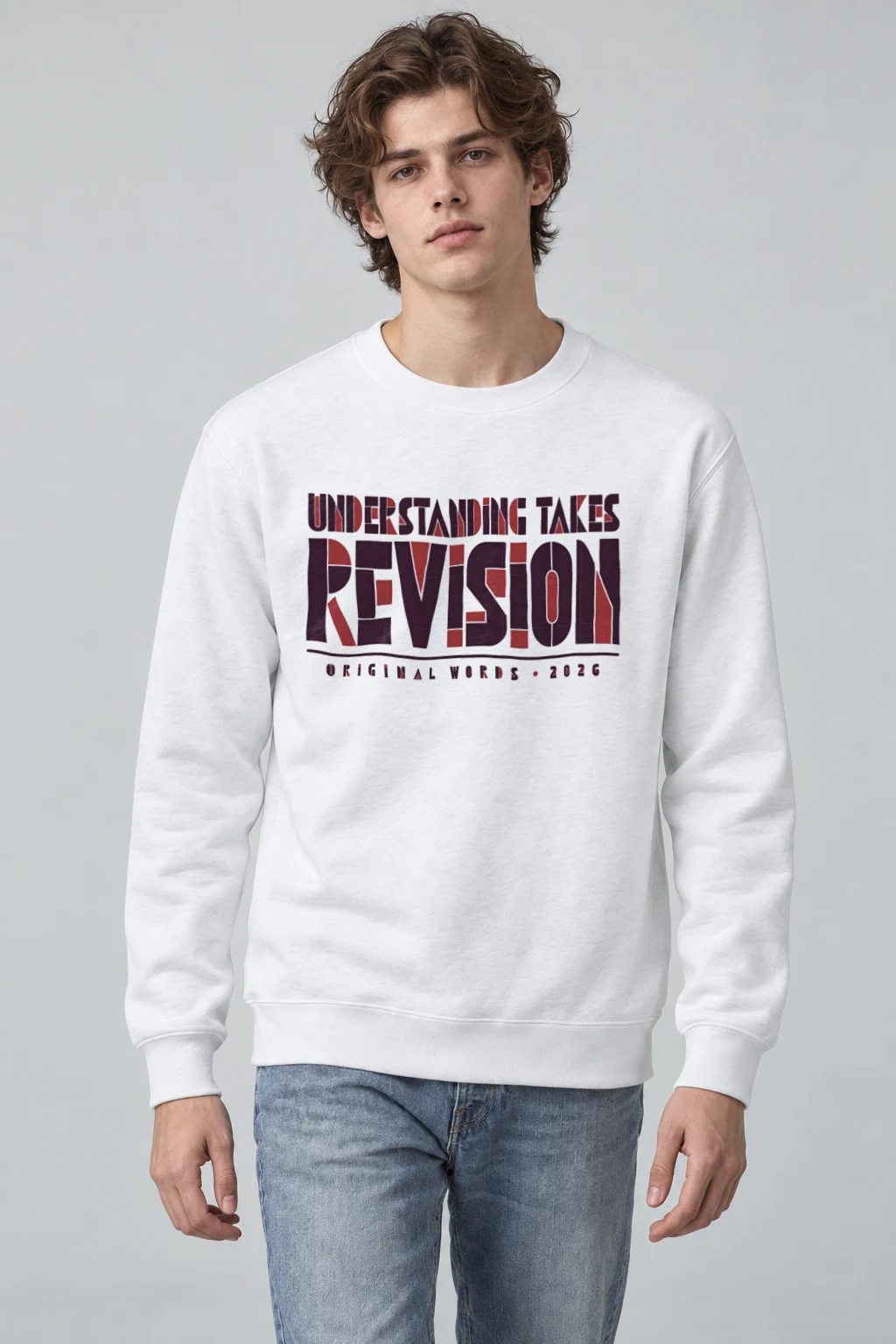 "Understanding Takes Revision" Heavy Blend Unisex Crewneck Sweatshirt