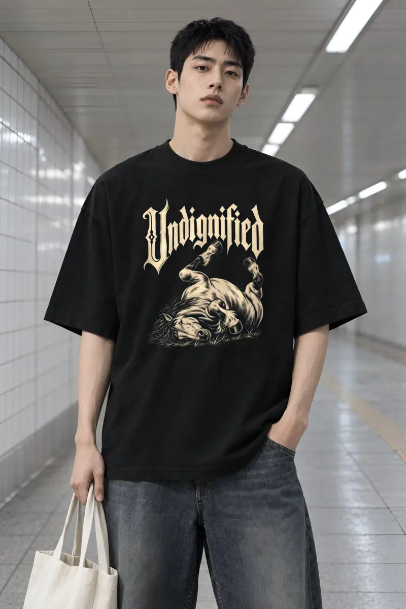 “Undignified” Men’s Oversized Heavyweight Crewneck T-Shirt