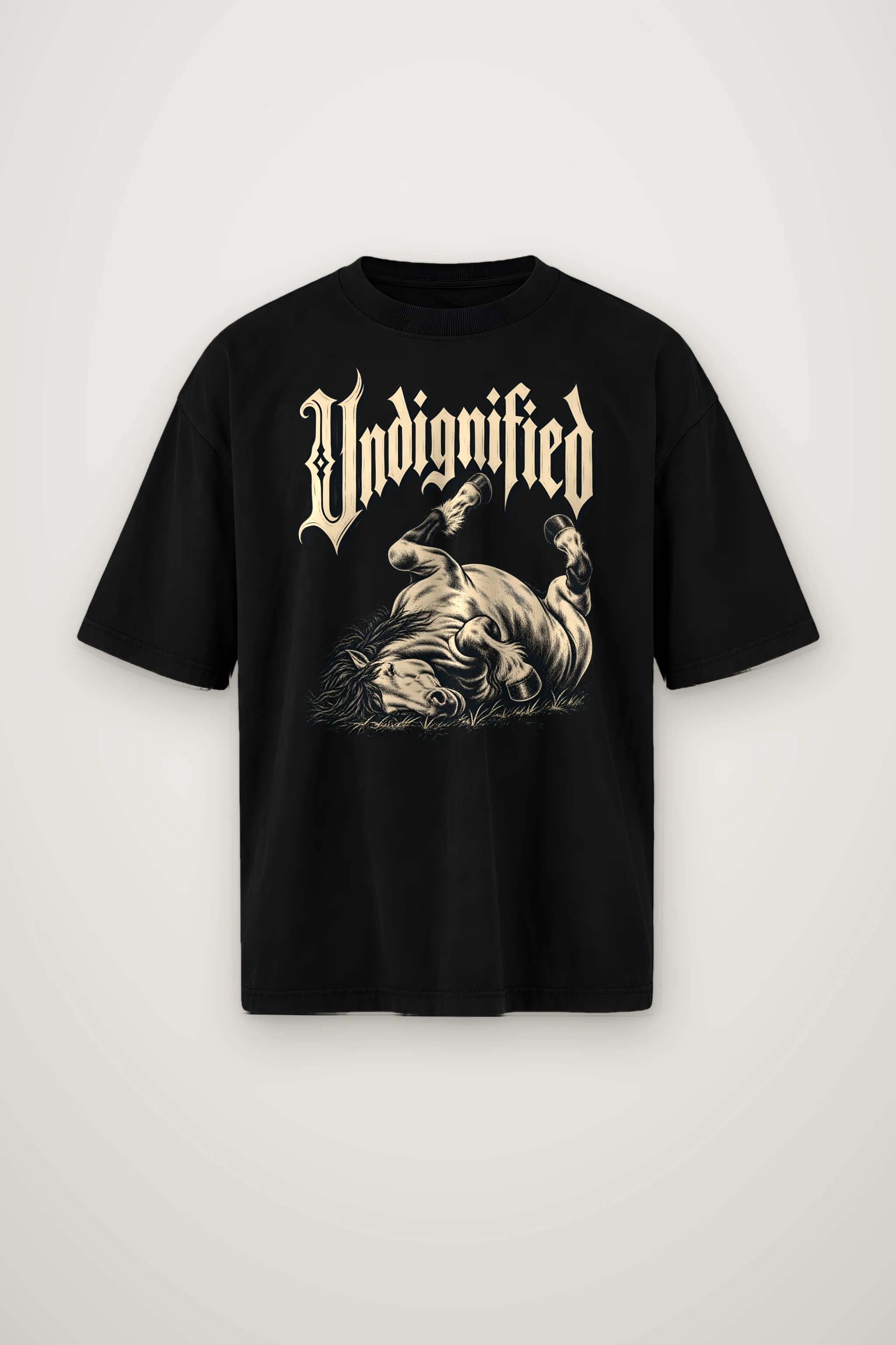 "Undignified" Men's Oversized Heavyweight Crewneck T-Shirt